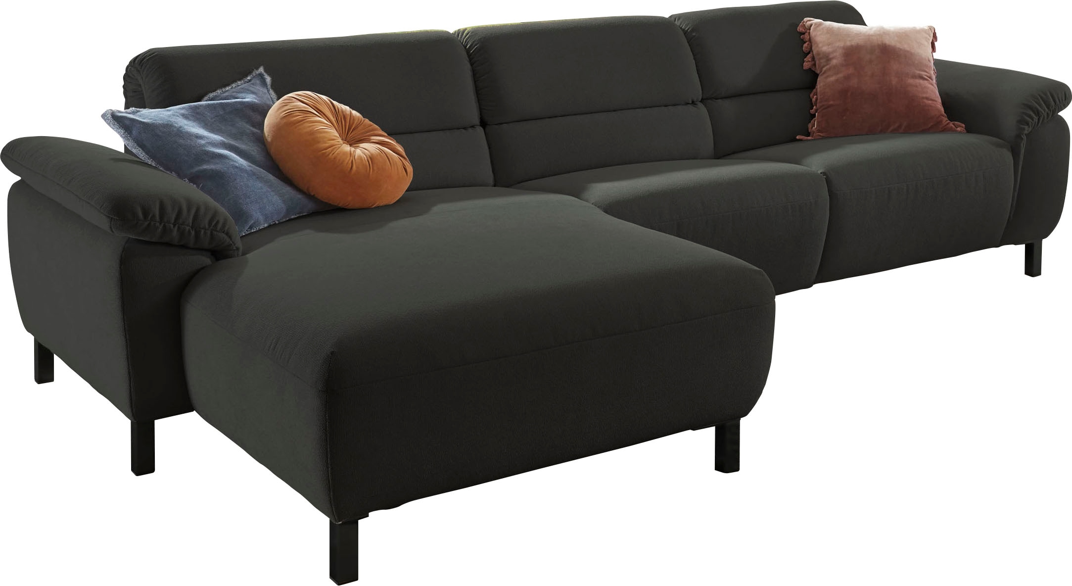 Places of Style Ecksofa »Trapani L-Form«, mit teilmotorischer Relaxfunktion und klappbaren Armlehnen