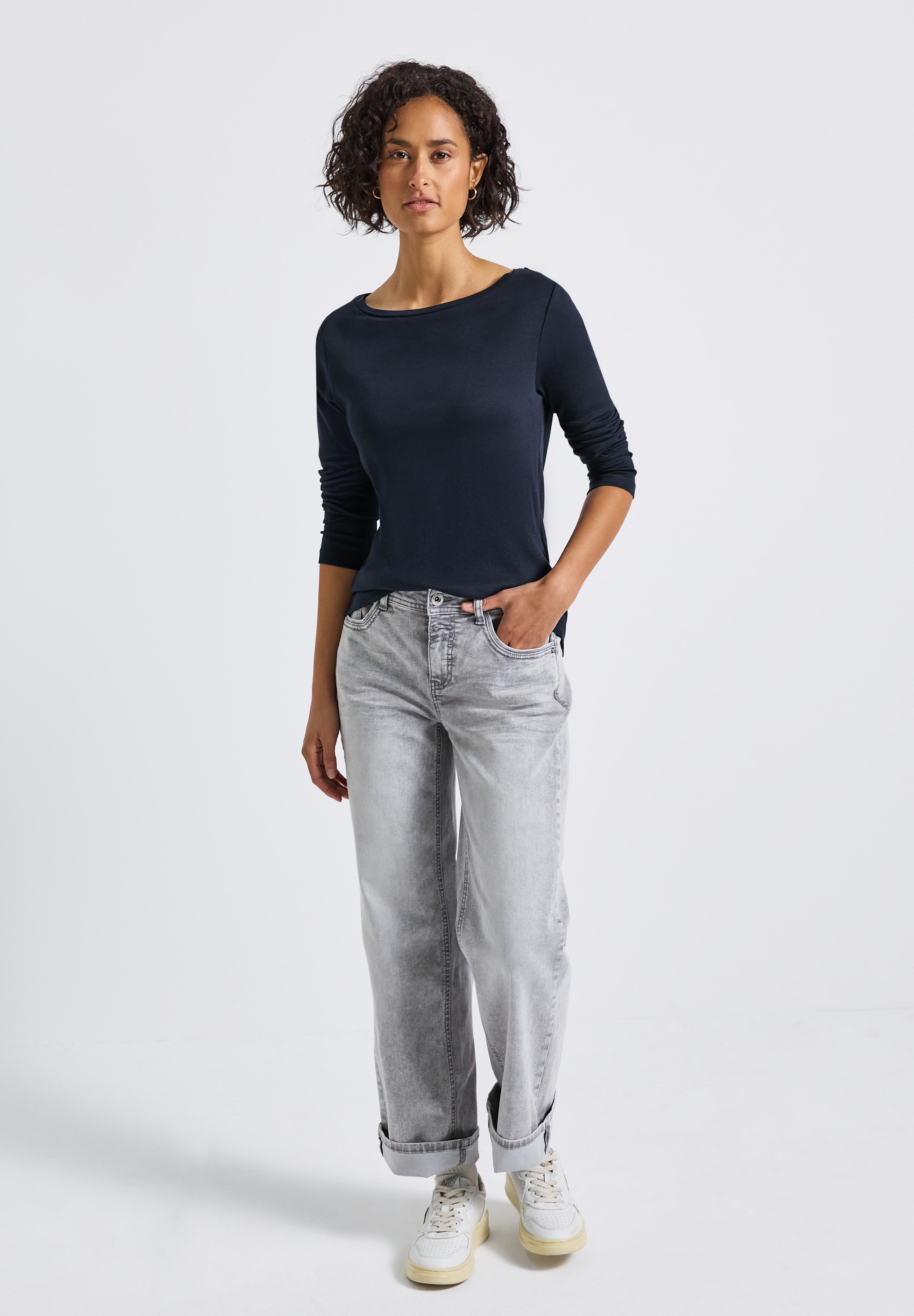 STREET ONE Langarmshirt, im soften Baumwoll-Mix