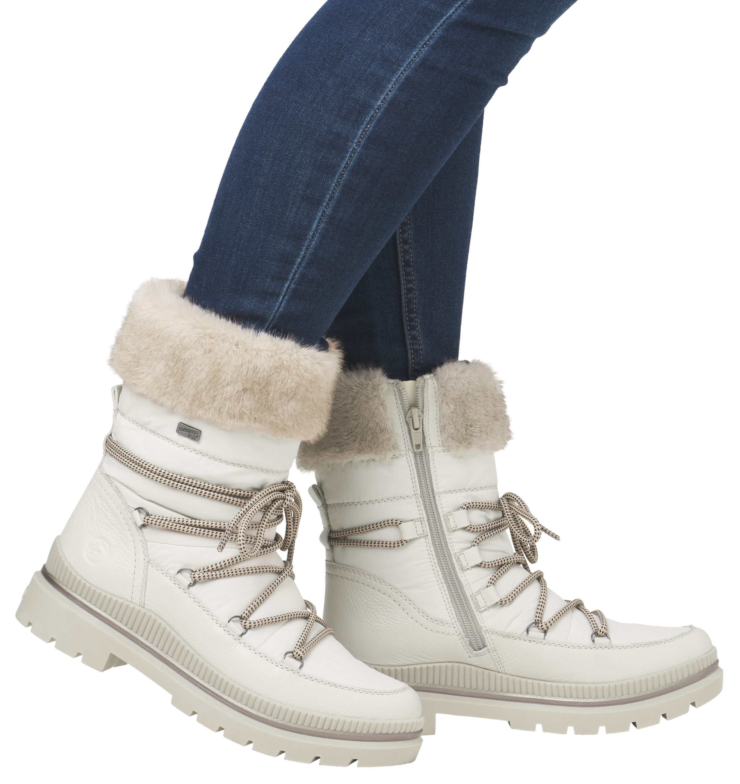 Remonte Winterboots, Blockabsatz, Winterstiefelette mit wasserabweisender TEX-Membran