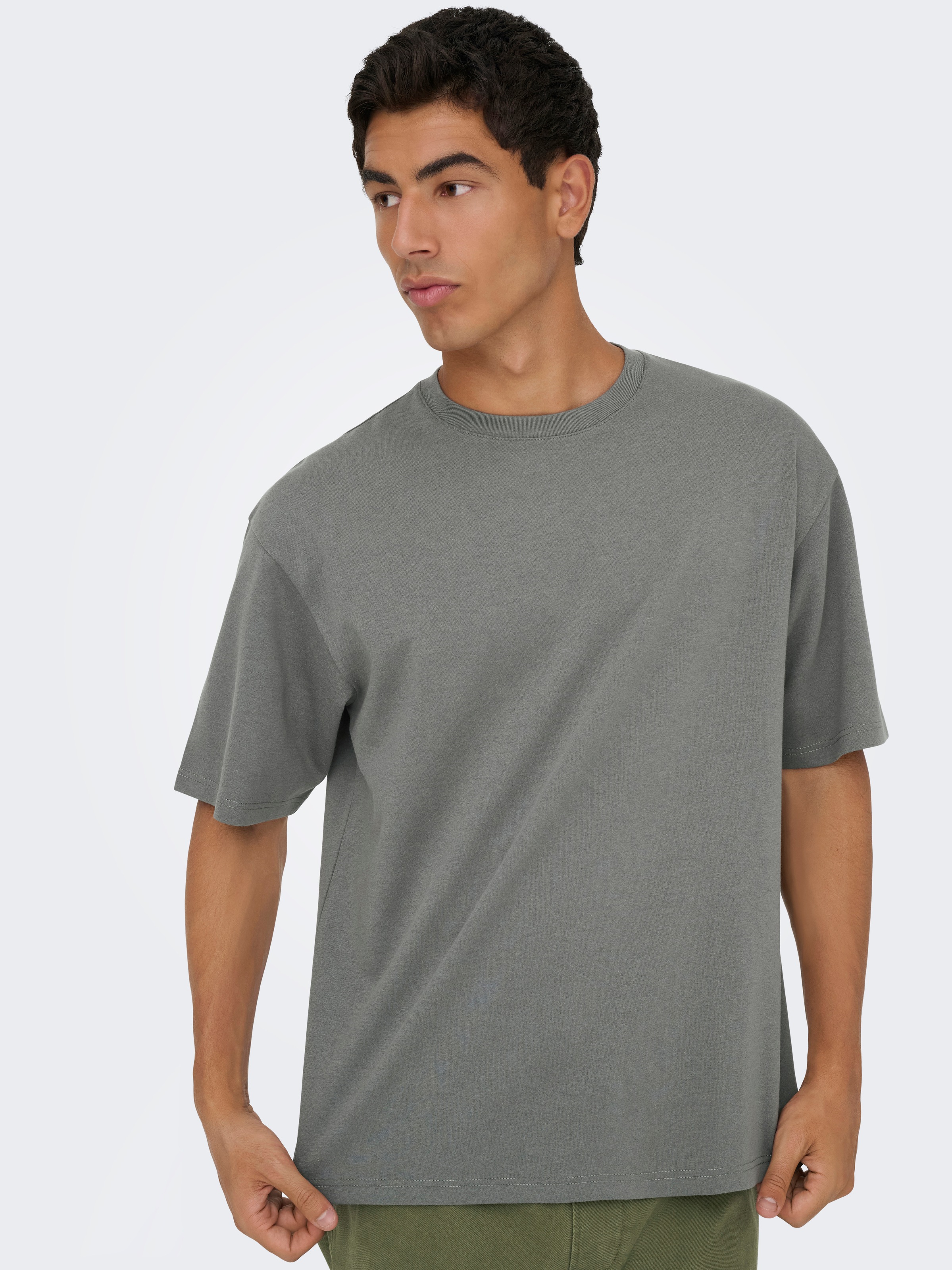 ONLY & SONS Rundhalsshirt "ONSCASPIAN AUT SS TEE" Baumwollmischung, regular günstig online kaufen