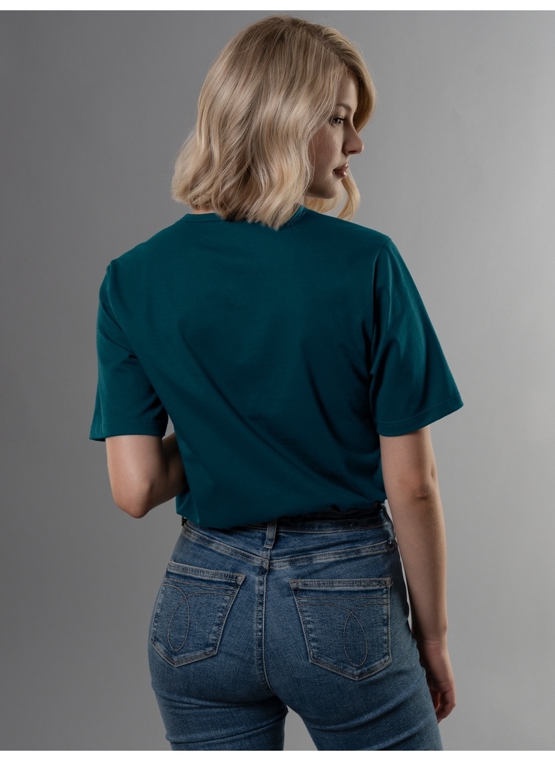 Trigema T-Shirt »TRIGEMA T-Shirt mit Knopfleiste DELUXE Baumwolle«, (1 tlg.)