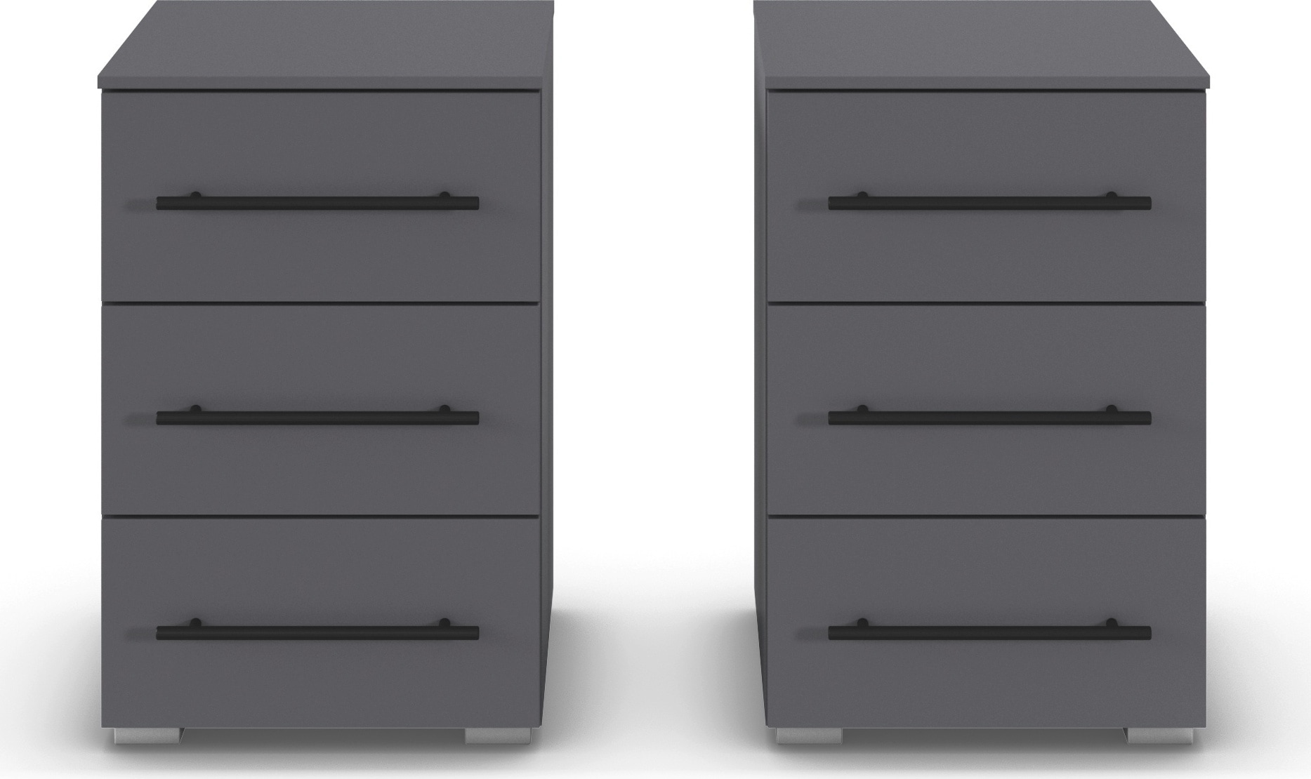 OTTO home Nachtkommode »Nachttisch Nachtschrank Schubladen Sideboard Schubladenkommode AVOLA« Set, Breite 40 cm inkl. SOFT-CLOSE-FUNKTION mit Dekorfront, 2 Stk. tlg. mit 3 geräumigen Schubladen für viel Stauraum MADE IN GERMANY