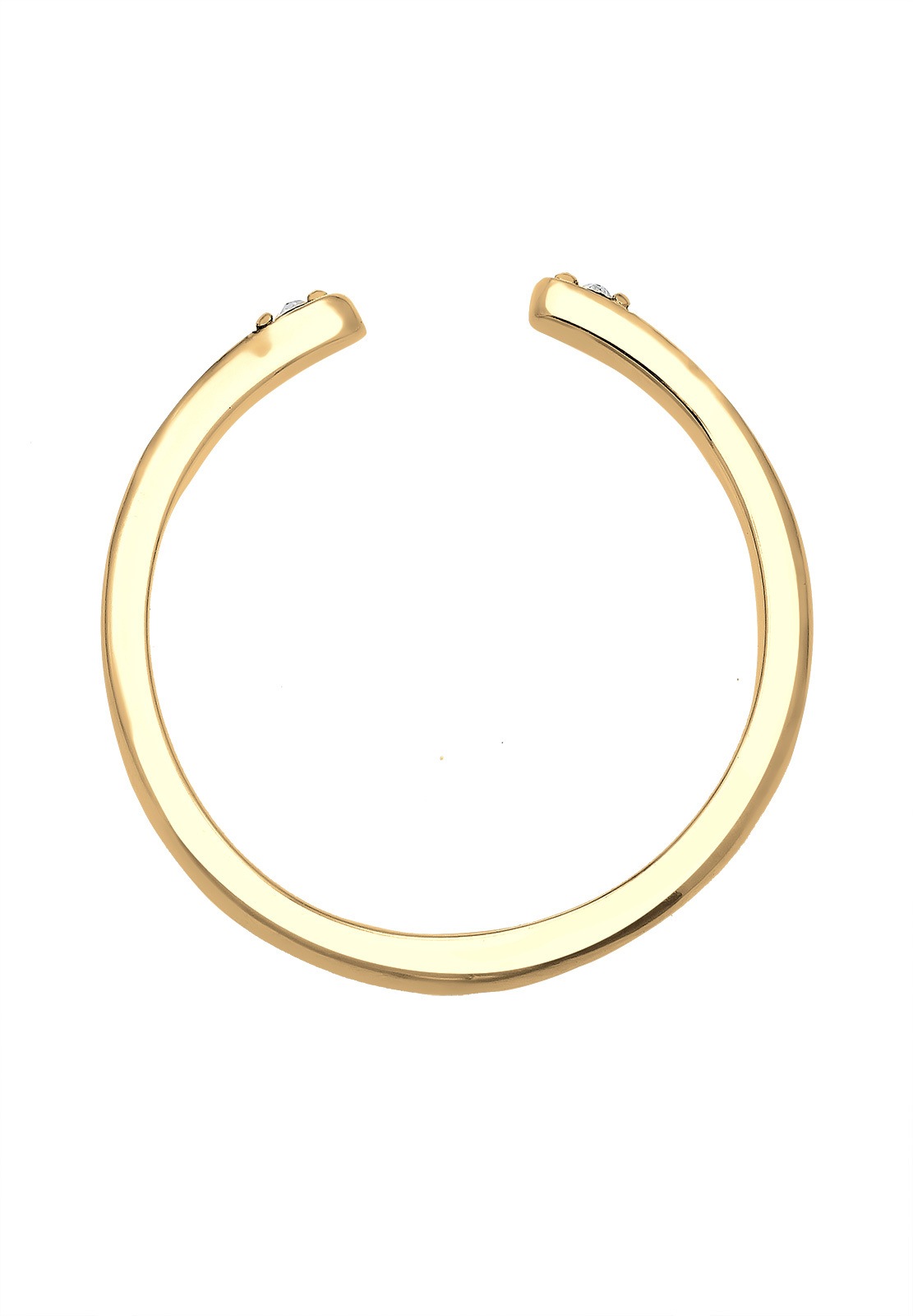 Elli Fingerring »Glas Kristalle Weiß 925 Sterling Silber Offen«