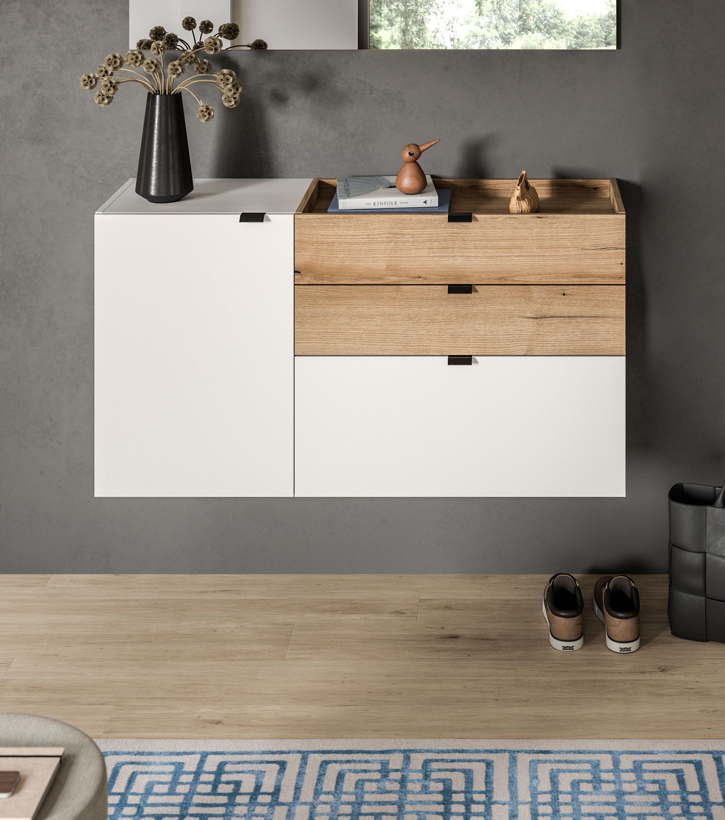 INOSIGN Garderobenschrank, (1 St.), Oran, Hängekommode, Schubladen, Tür, Kl günstig online kaufen