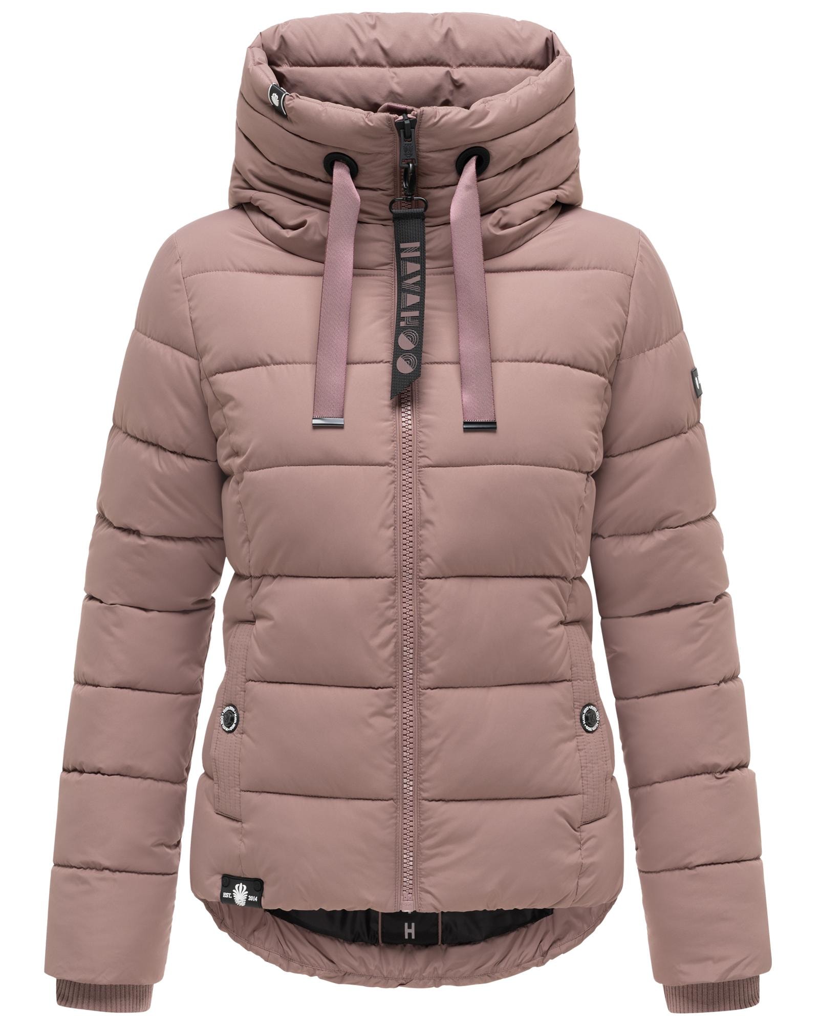 Navahoo Steppjacke »Amayaa« mit Kapuze stylische Damen Winterjacke mit coolen Applikationen
