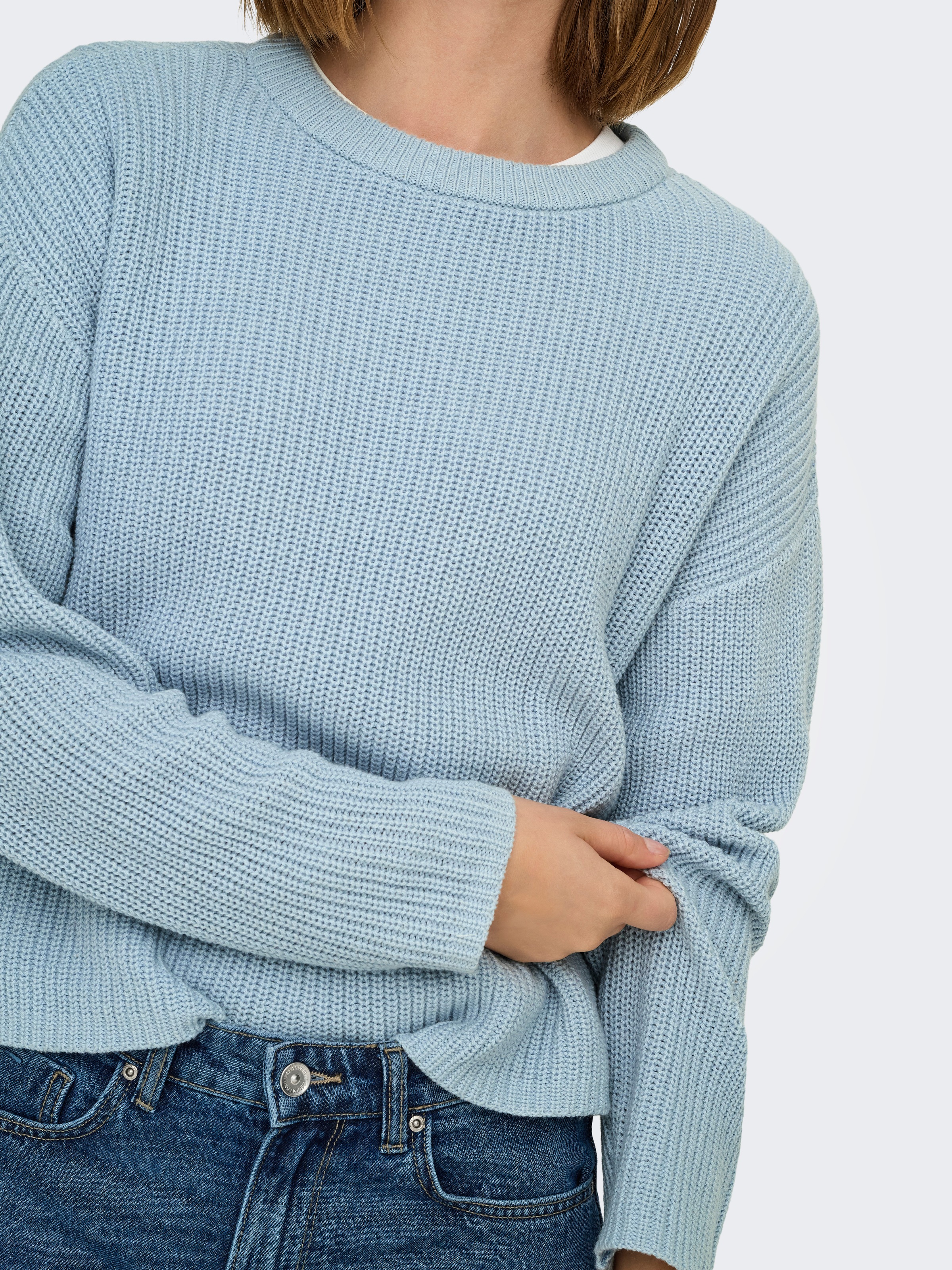 ONLY Rundhalspullover »ONLLUNA LS O-NECK PULLOVER KNT NCA«
