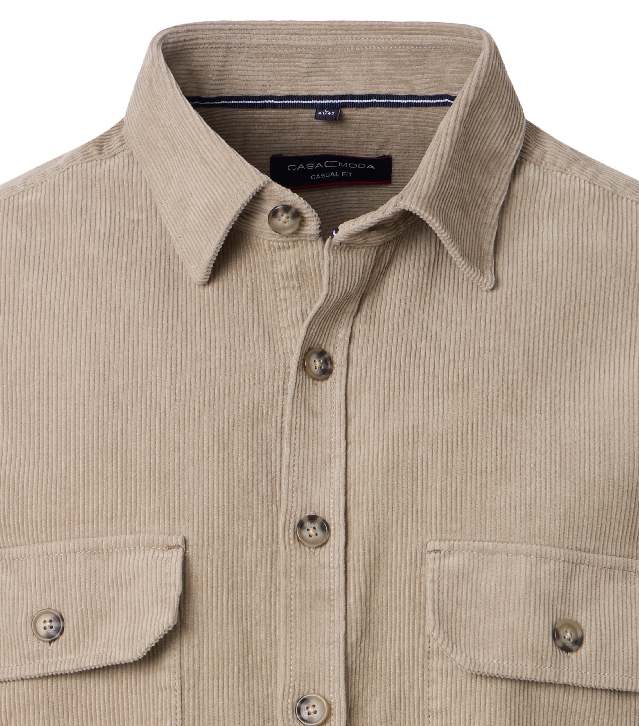 CASAMODA Langarmhemd »CASAMODA Hemdjacke uni«