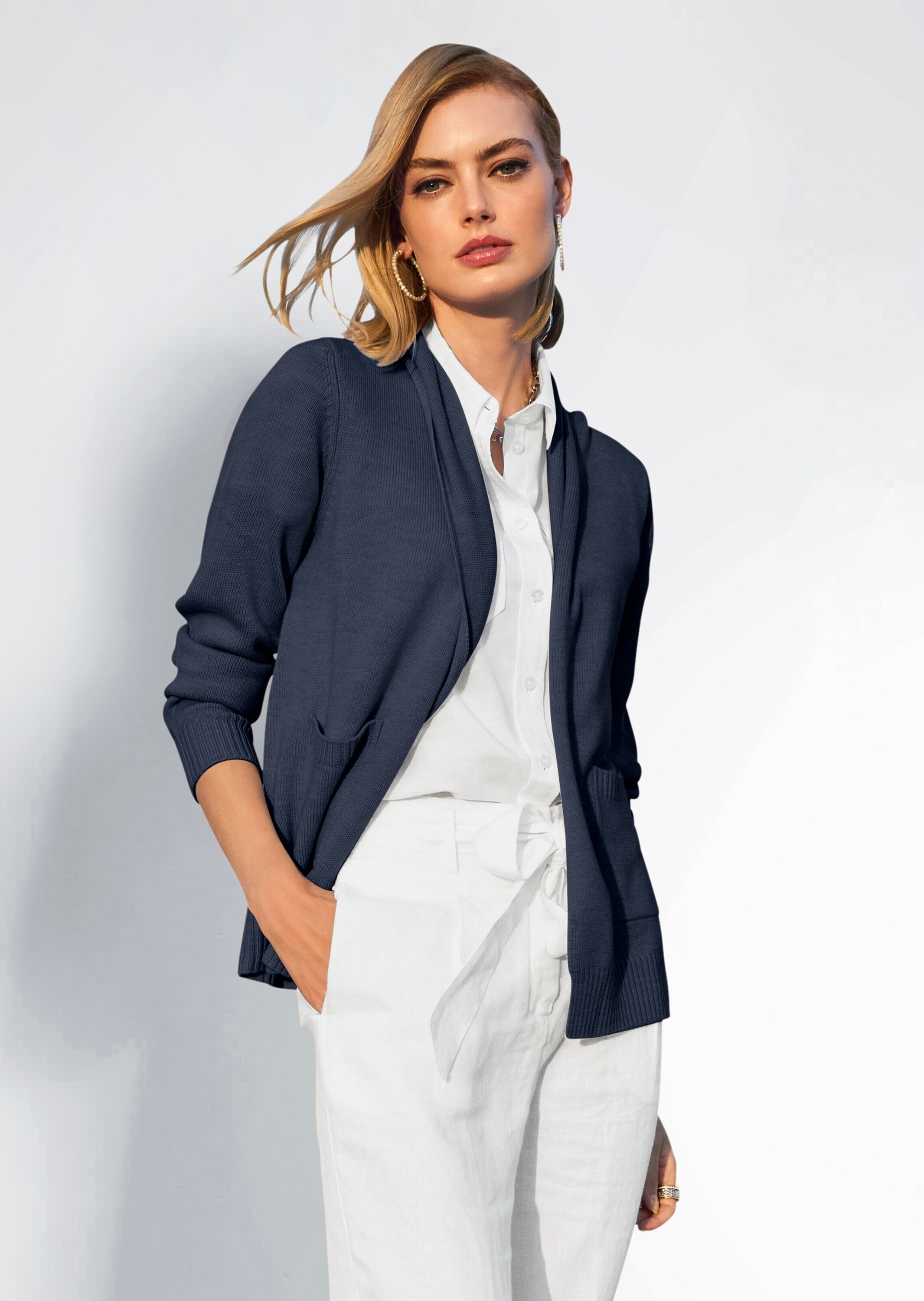 MADELEINE Strickjacke »Strickjacke Langarm Cardigan mit Schalkragen, Kaschmir«