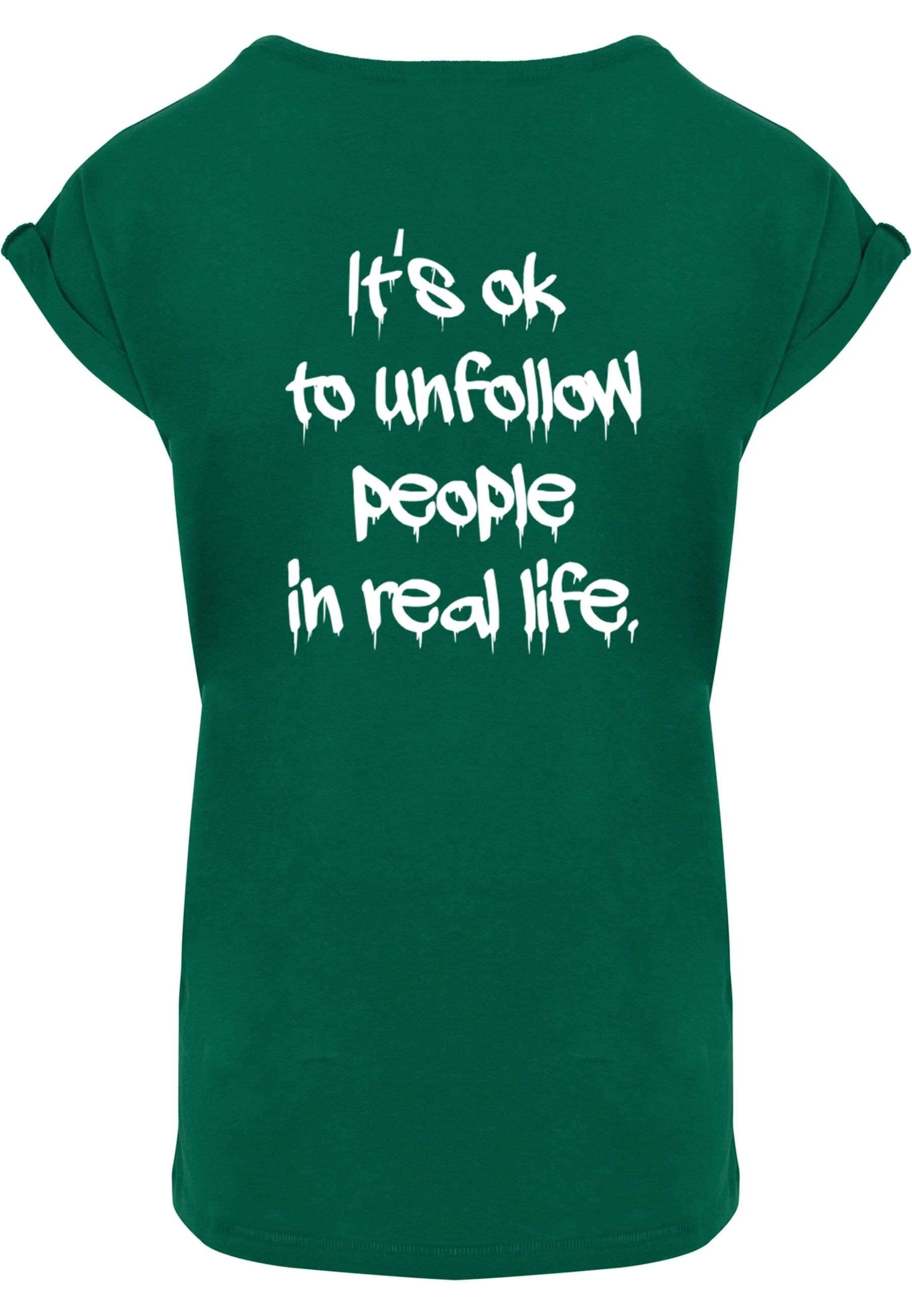 Merchcode T-Shirt "Merchcode Damen Ladies Unfollow Extended Shoulder Tee", günstig online kaufen