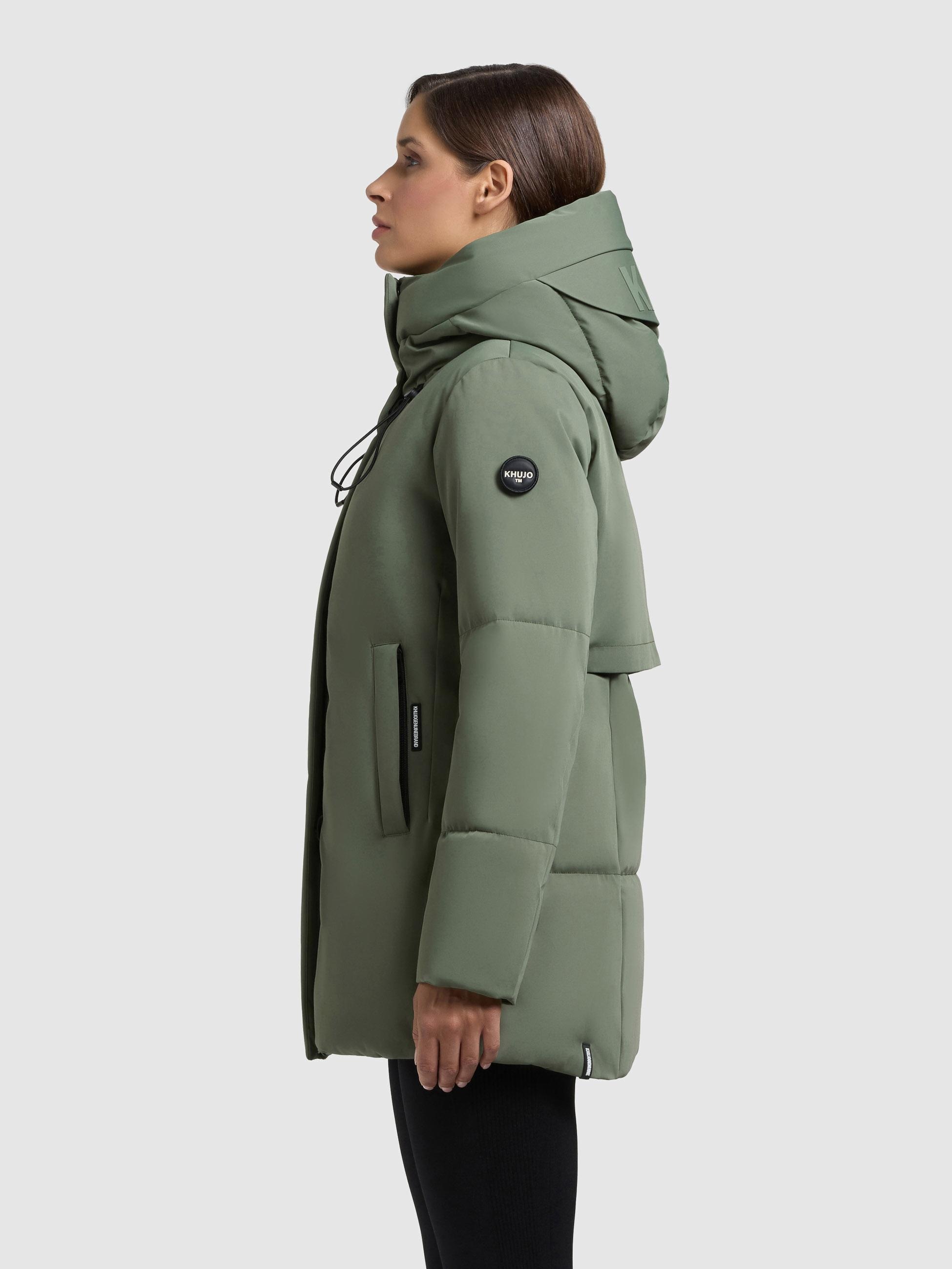 khujo Kurzmantel »Allap« Warmer Damen Mantel mit innenliegenden Rucksack-Trägern