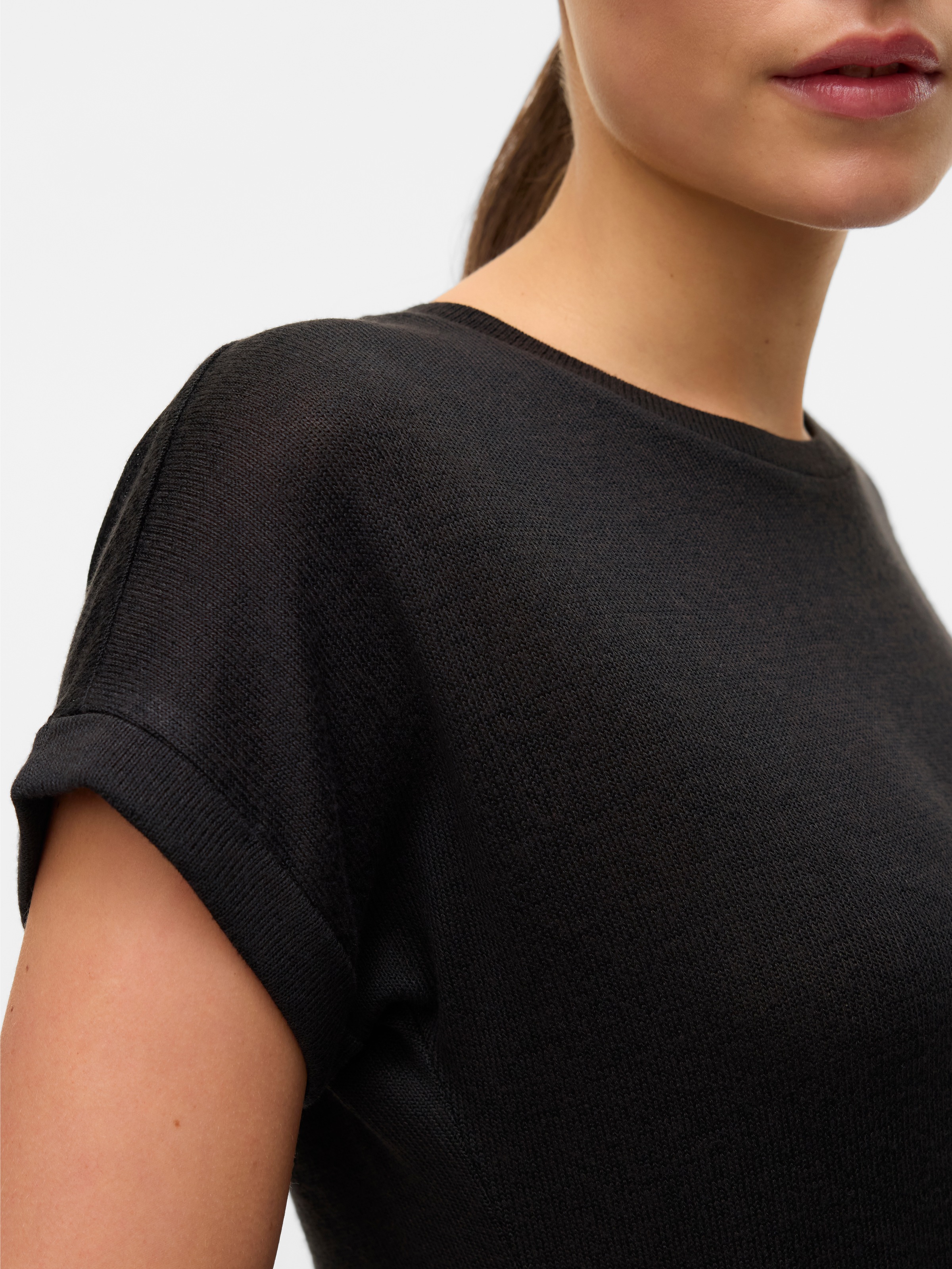 Vero Moda Kurzarmpullover »VMBRIANNA SS O-NECK PULLOVER BOO REP«, mit Umschlag
