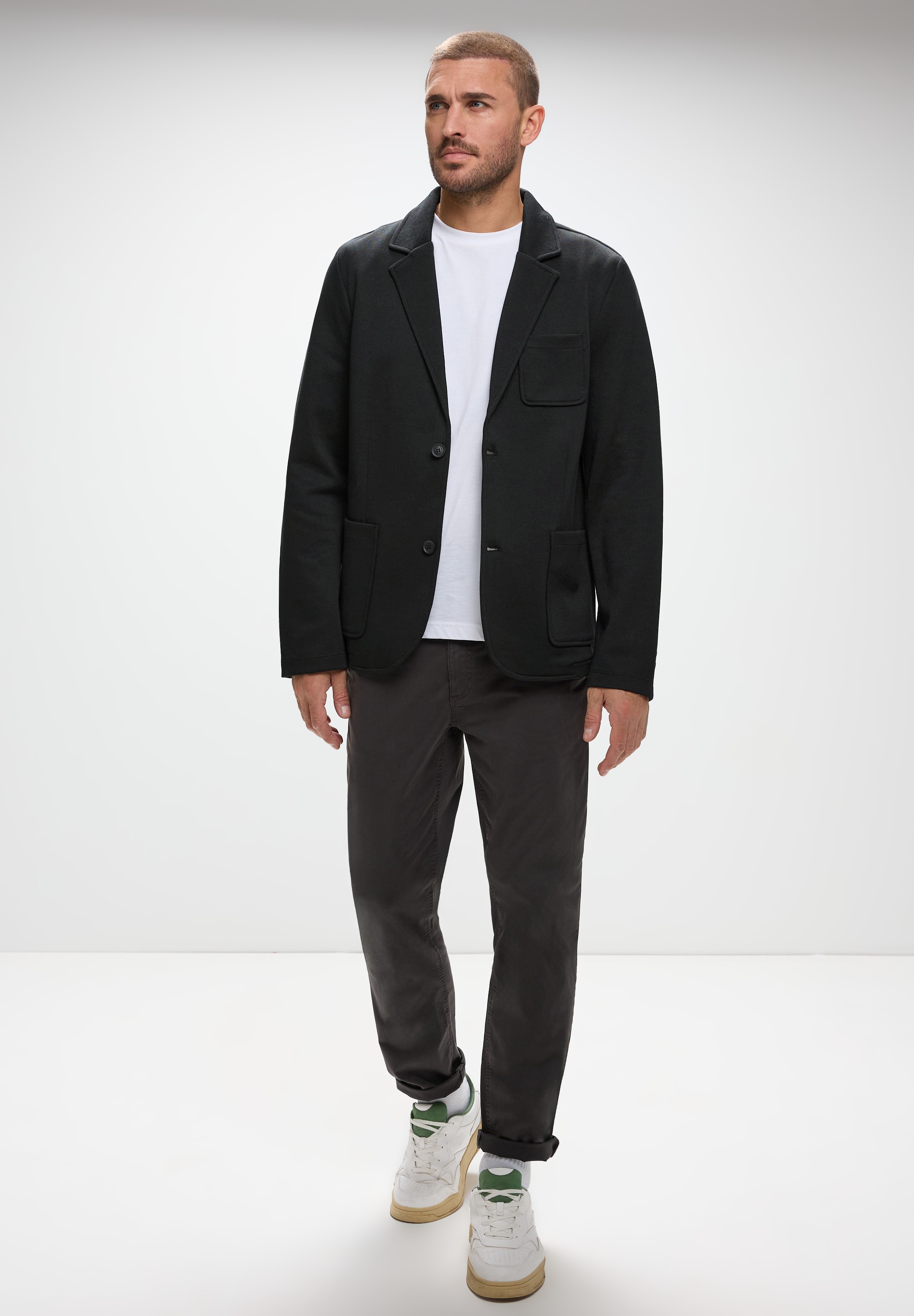 STREET ONE MEN Funktionsjacke ohne Kapuze mit Reverskragen