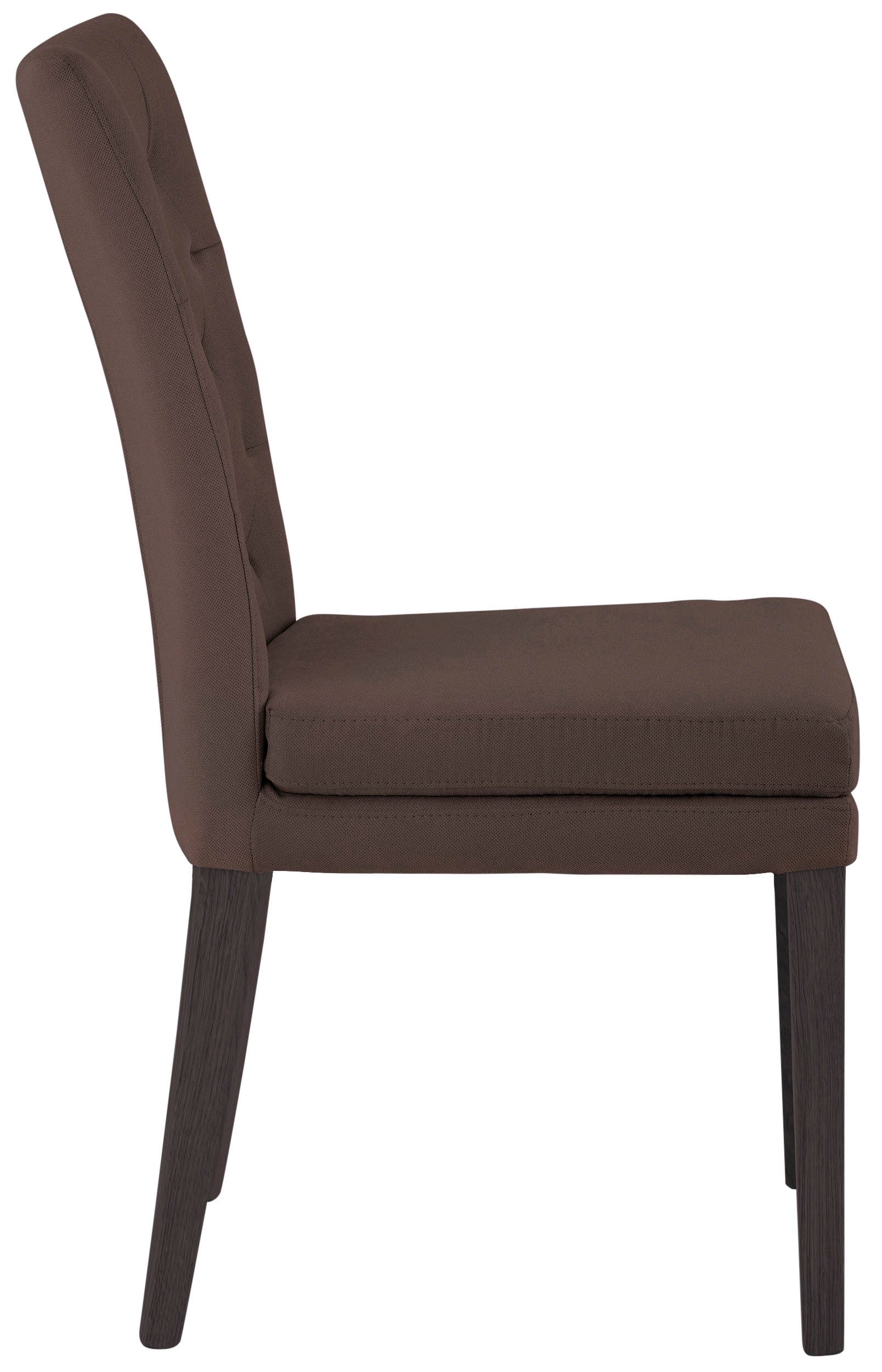 Home affaire 4-Fußstuhl »Colorado«, (Set), 6 St., Luxus-Microfaser, Beine aus Buche, wengefarben lackiert, Im 2er, 4er oder 6er-Set