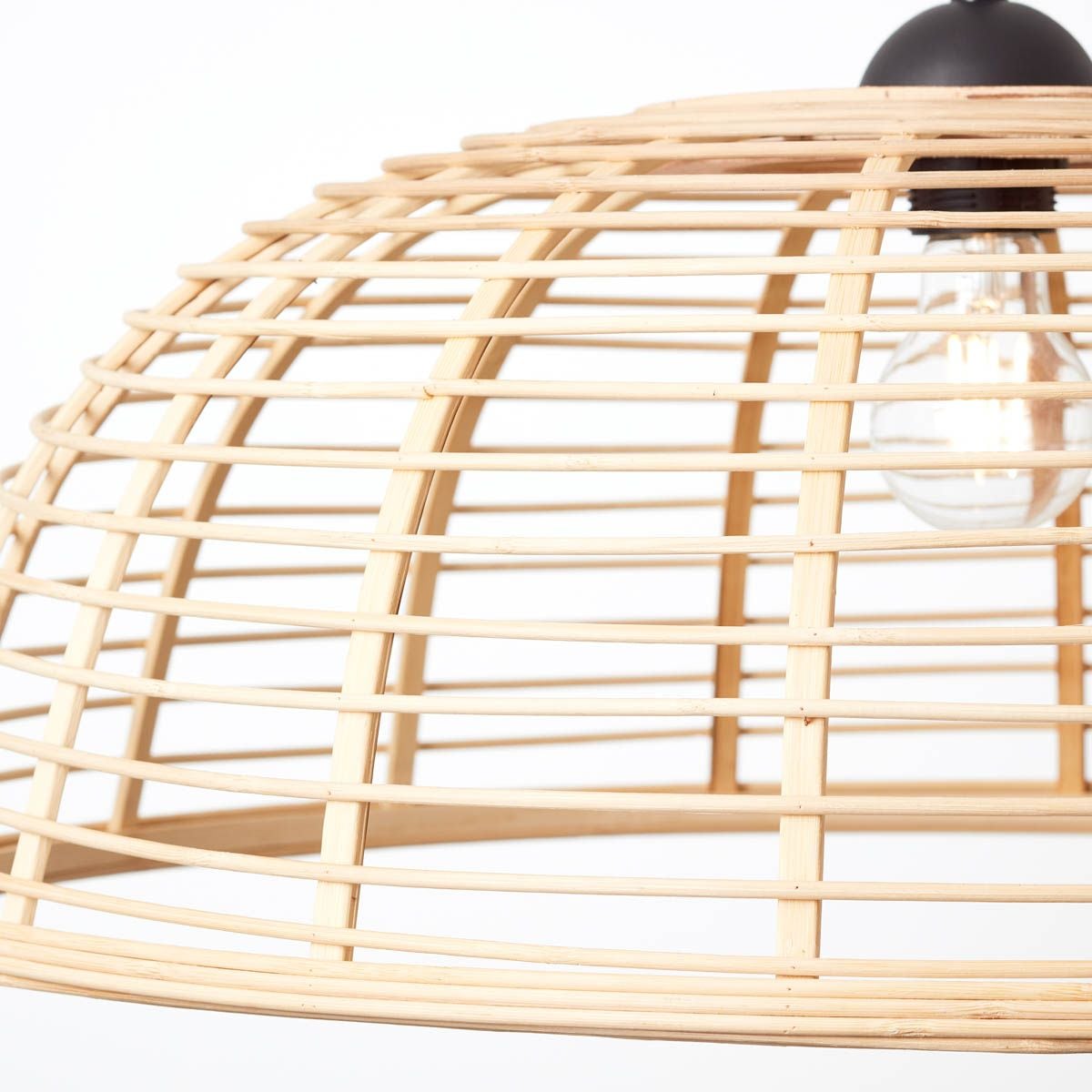 Brilliant Pendelleuchte »Crosstown«, 1 flammig, Leuchtmittel E27 | ohne Leuchtmittel, Hängelampe 56cm holz hell/schwarz