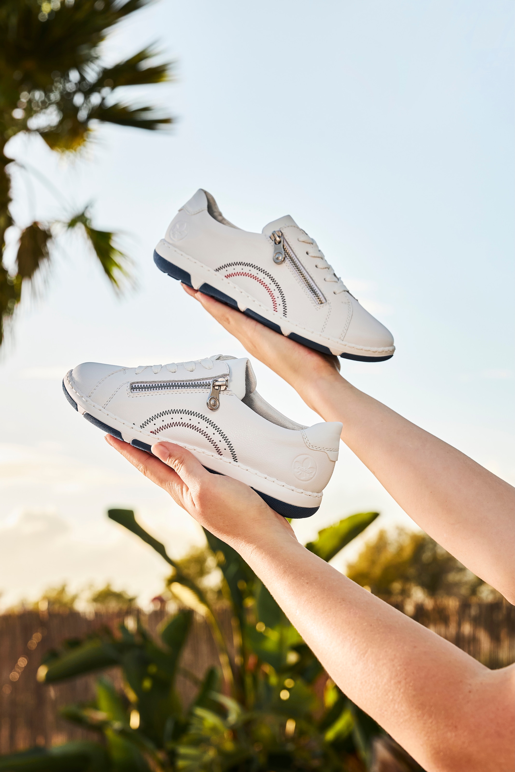 Rieker Sneaker, Schnürschuh, Halbschuh, Freizeitschuh mit weichem Schaftrand