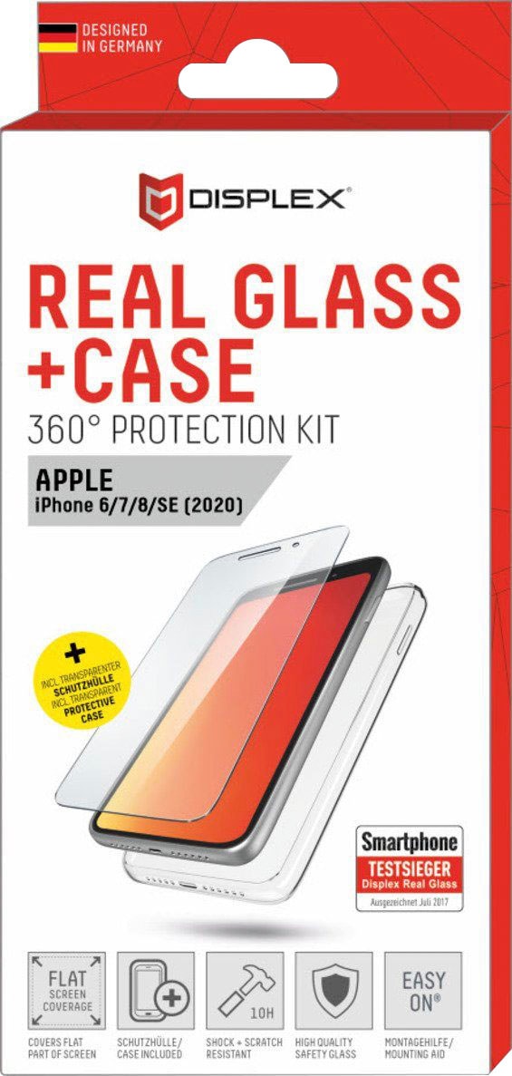 Displex Displayschutzglas »DISPLEX Real Glass Panzerglas für Apple iPhone 7/8/SE(2020) (4,7")«, für Apple iPhone 6-Apple iPhone 7-Apple iPhone 8-Apple iPhone SE 2020
