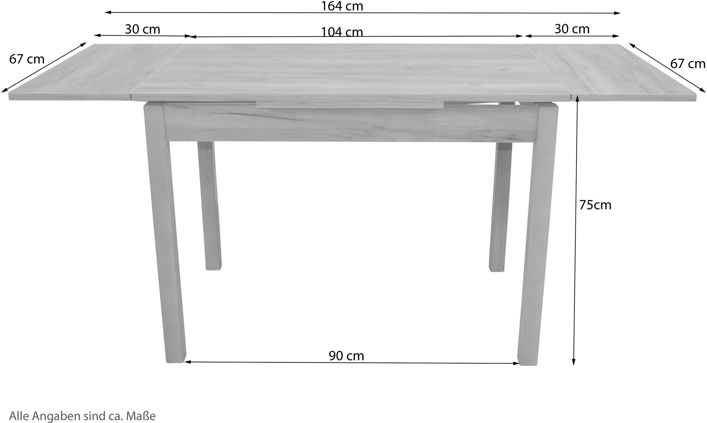 HOFMANN LIVING AND MORE Essgruppe »5tlg. Tischgruppe«, (Spar-Set, 5 tlg., 5tlg. Tischgruppe), Stühle montiert