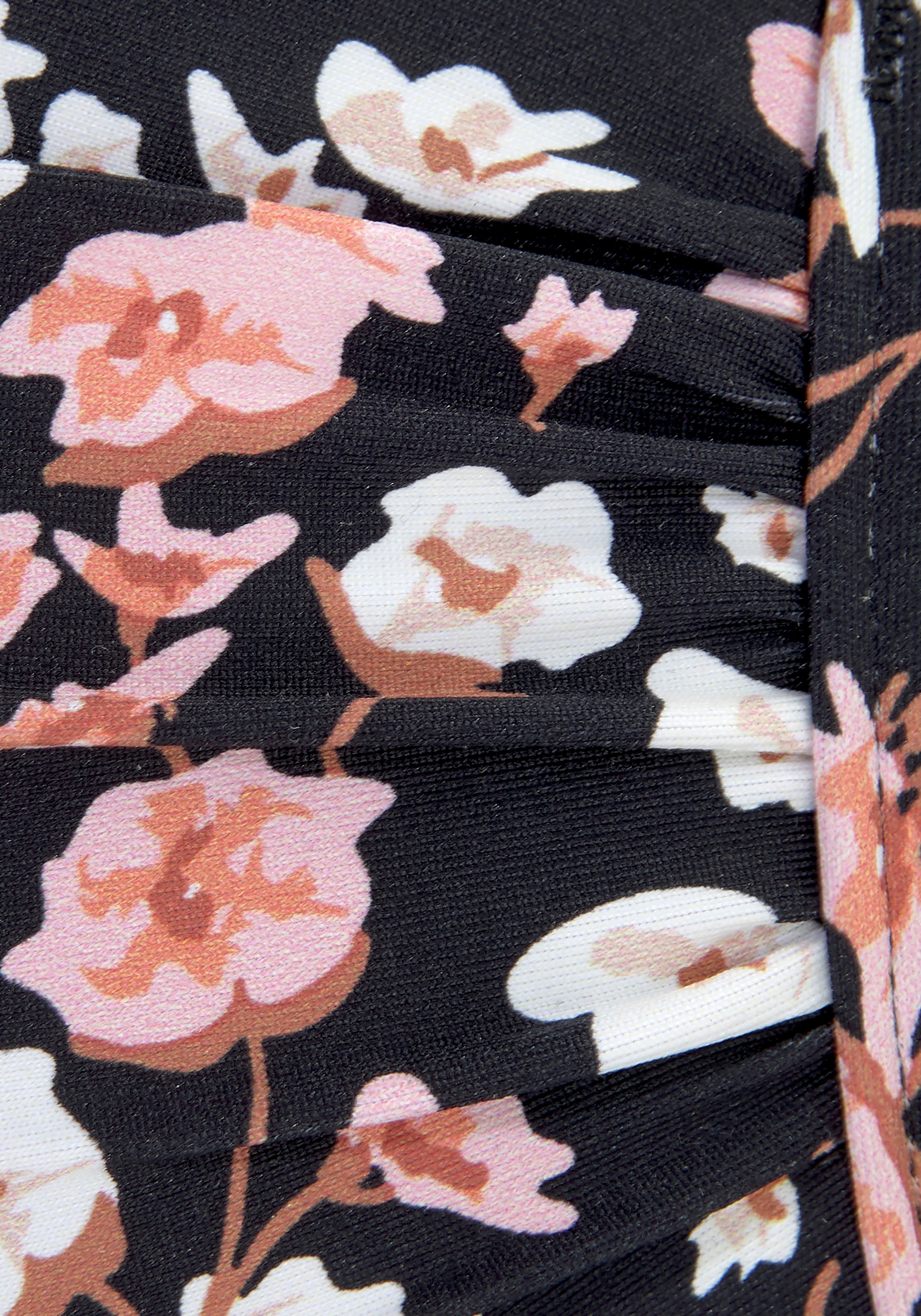 Push-Up-Bikini-Top LASCANA "Blair", Damen, Gr. 40, Cup A, schwarz (schwarz, bedruckt), Polyamid, geblümt, Bikini-Oberteile, mit floralem Design 3