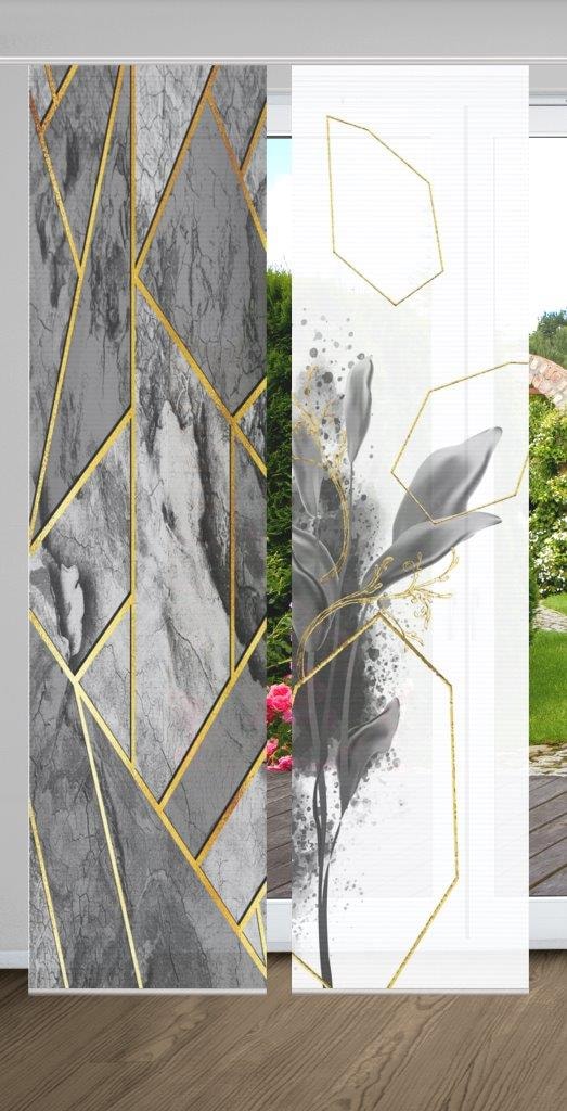 HOME in green Schiebegardine "SIGNUM" Paneelwagen 2 Stk. tlg. SET DIGITALDR günstig online kaufen