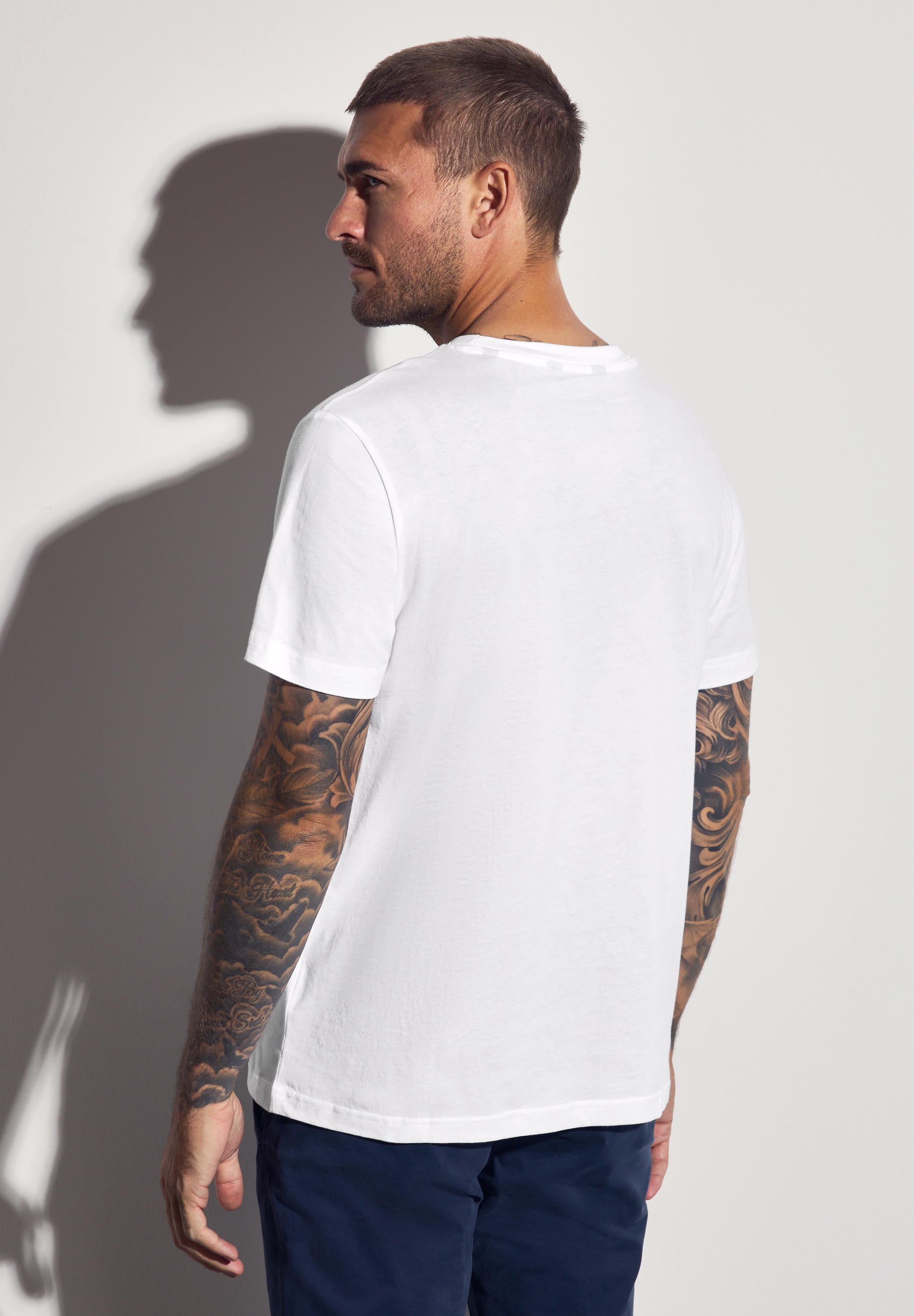 STREET ONE MEN T-Shirt, aus reiner Baumwolle günstig online kaufen