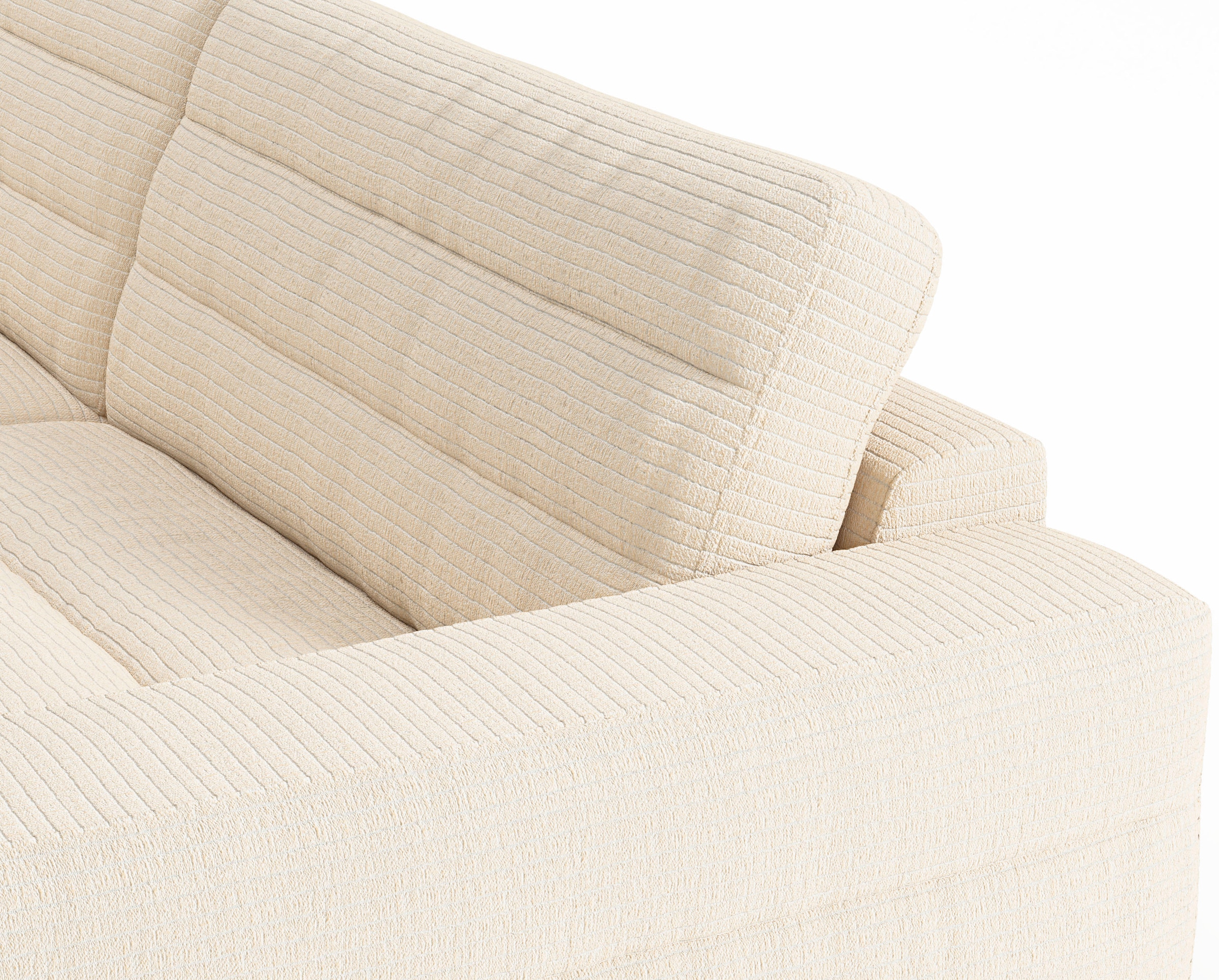 3C Candy Big-Sofa »Stripes Megasofa, tolle Verarbeitungsdetails, bequem und komfortabel«, Lose Rückenkissen, mit feiner Quersteppung