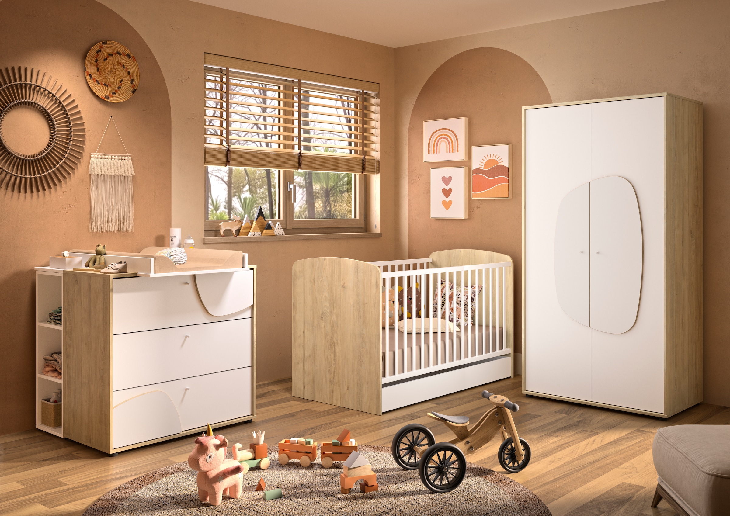 Galipette Babyzimmer-Komplettset "BASILE SET N2 6tlg" 6 tlg. tlg. günstig online kaufen