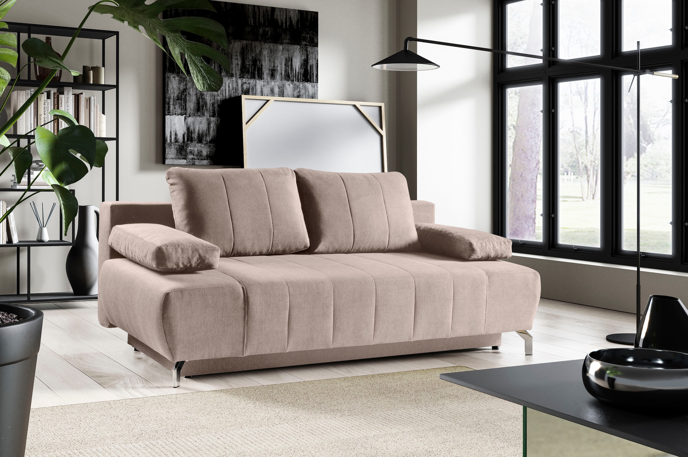 bestellen BAUR »Troya«, Bettkasten Federkern & Schlafsofa | 2-Sitzer mit Schlafcouch Sofa WERK2 und