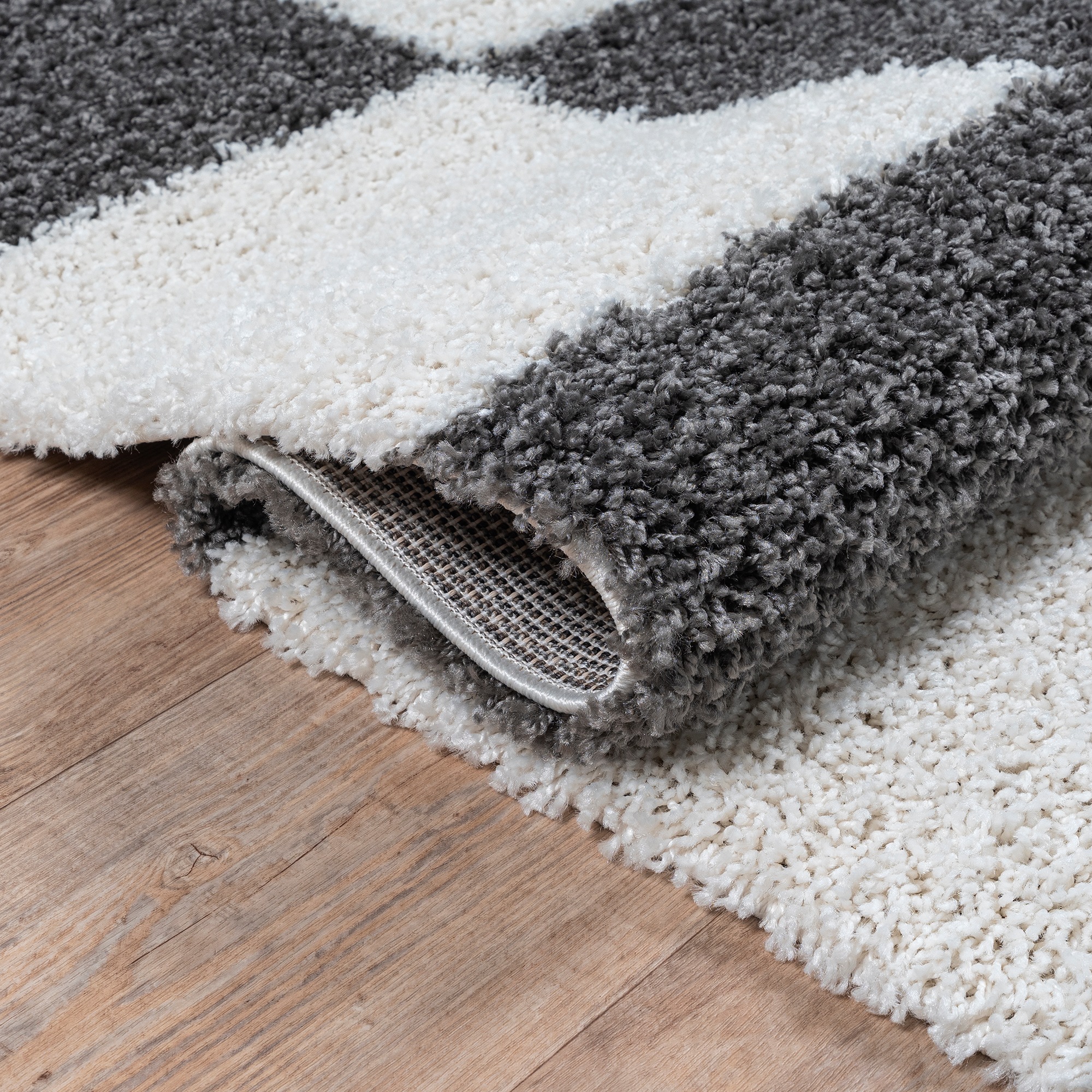 Hochflor-Teppich SANAT "Milano 1250", grau, B:60cm H:30mm L:110cm, Kunstfaser, Teppiche, Hochflor, Wohnzimmer, Schlafzimmer, fussbodenheizungsgeeignet 2