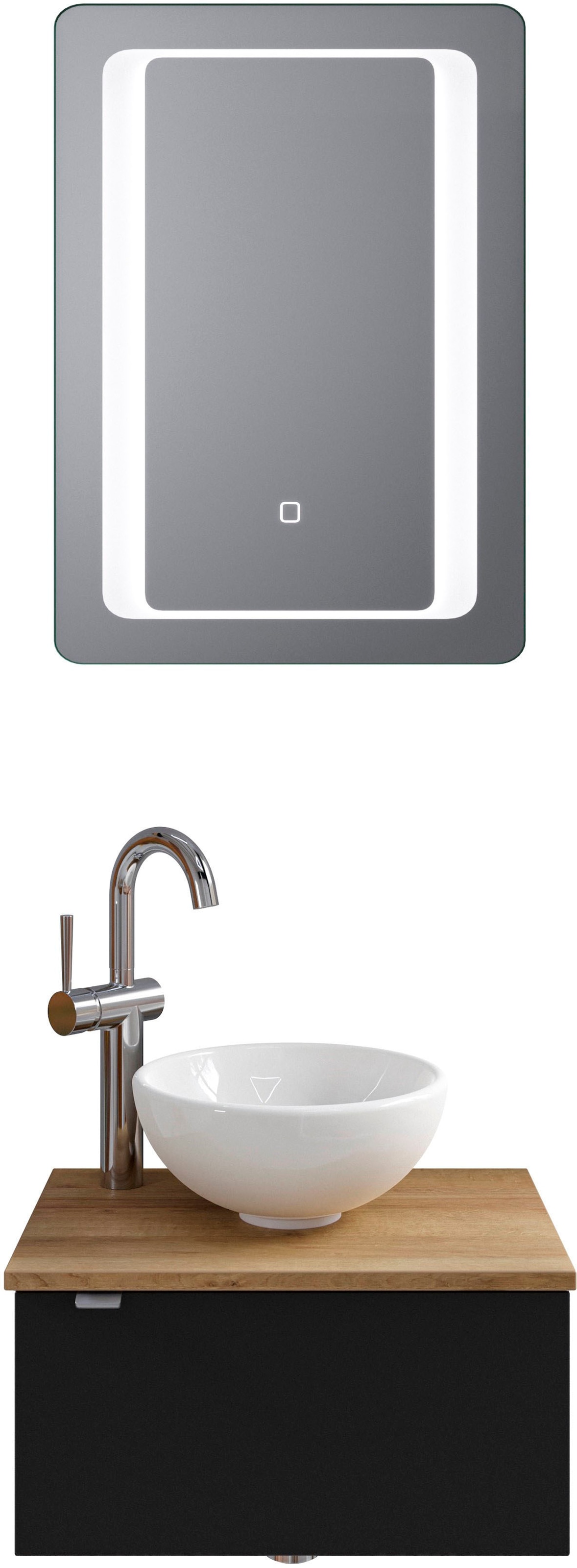 Saphir Badmöbel-Set "Serie 6915" 4 Stk. tlg. Gäste-Bad, 51 cm breit, mit LE günstig online kaufen