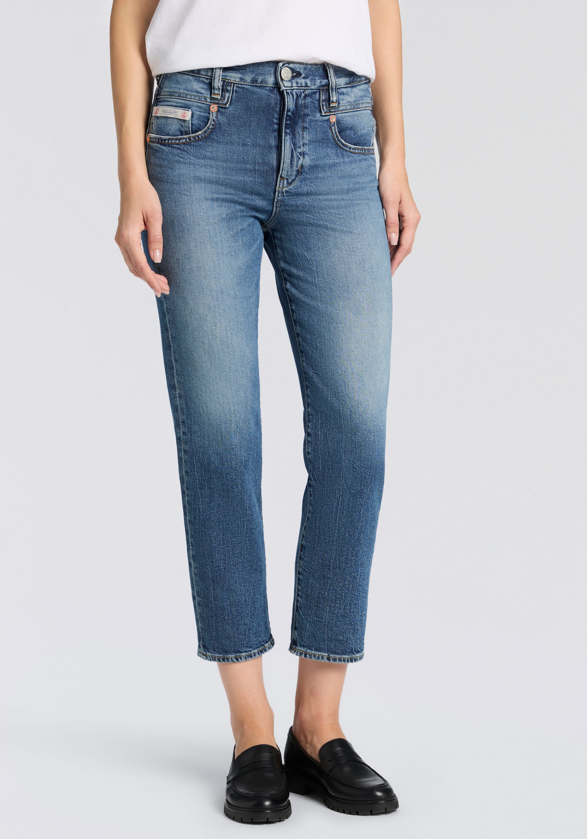 Herrlicher 5-Pocket-Jeans "Breezy Straight Denim" Cropped günstig online kaufen