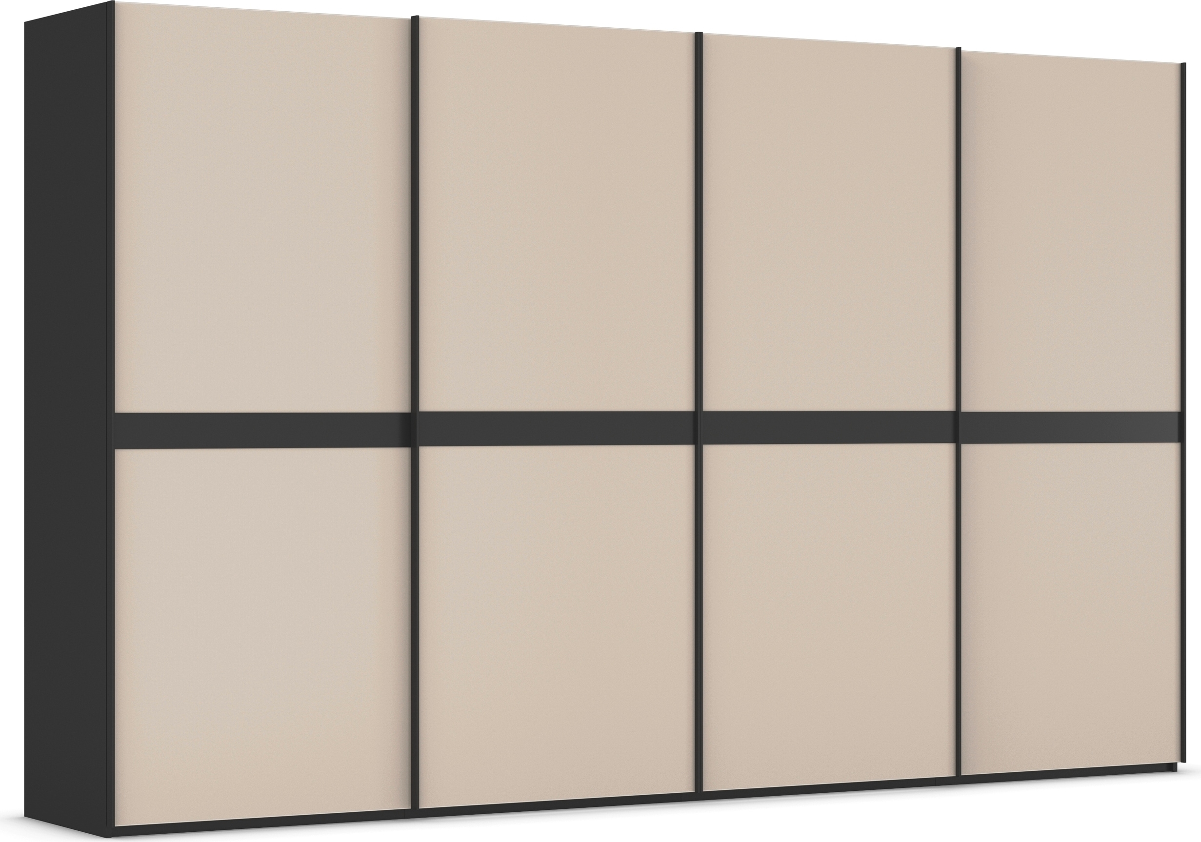 rauch "Kleiderschrank Schrank Garderobe Schlafzimmerschrank SCALE-LINE" edle Optik mit Bauchbinde in Korpusfarbe mit Glasfront MADE IN GERMANY