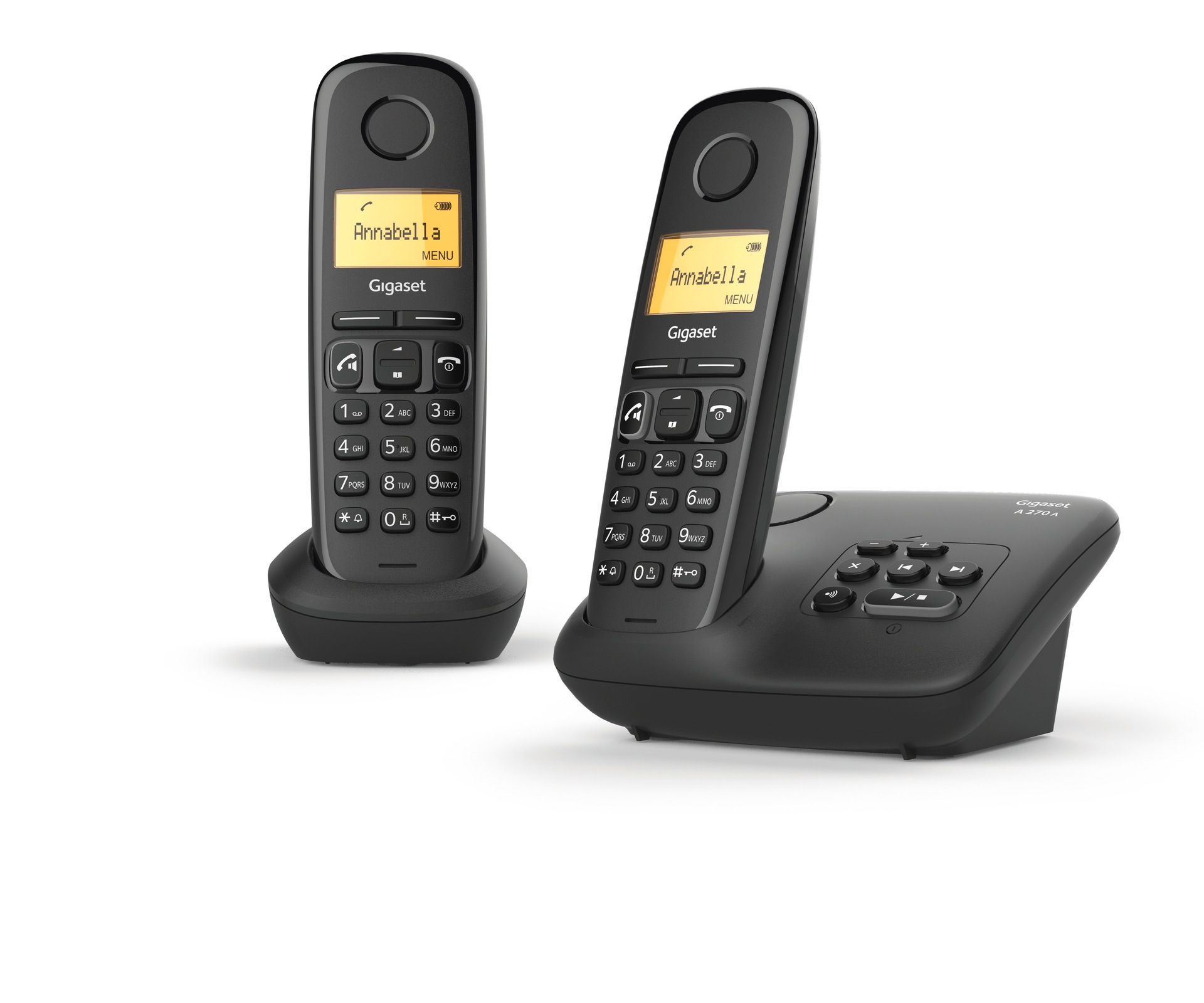 Gigaset Schnurloses DECT-Telefon »A270 A Duo«, (Mobilteile: 2)