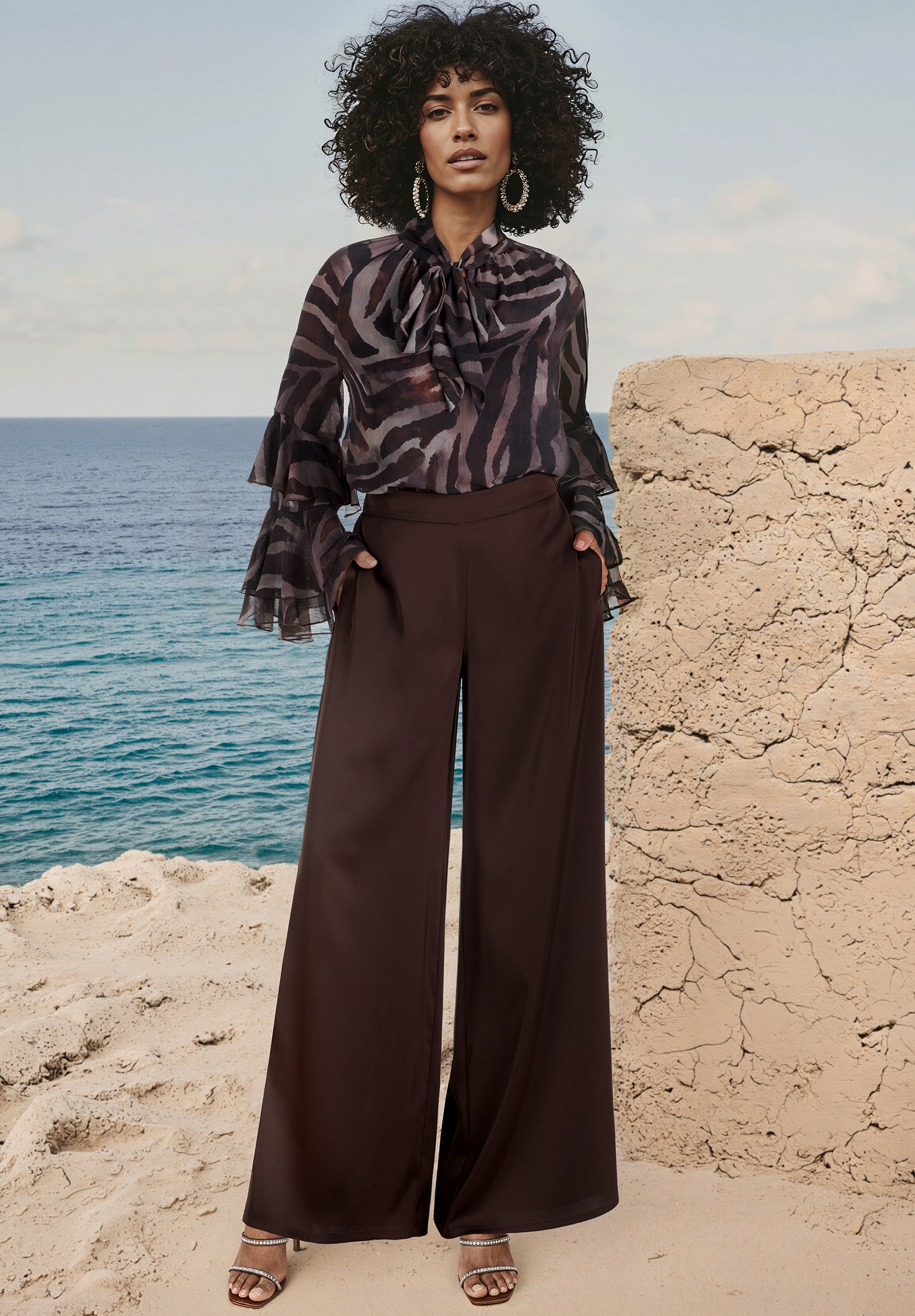 Vera Mont Chiffonbluse »Damen mit Volant«