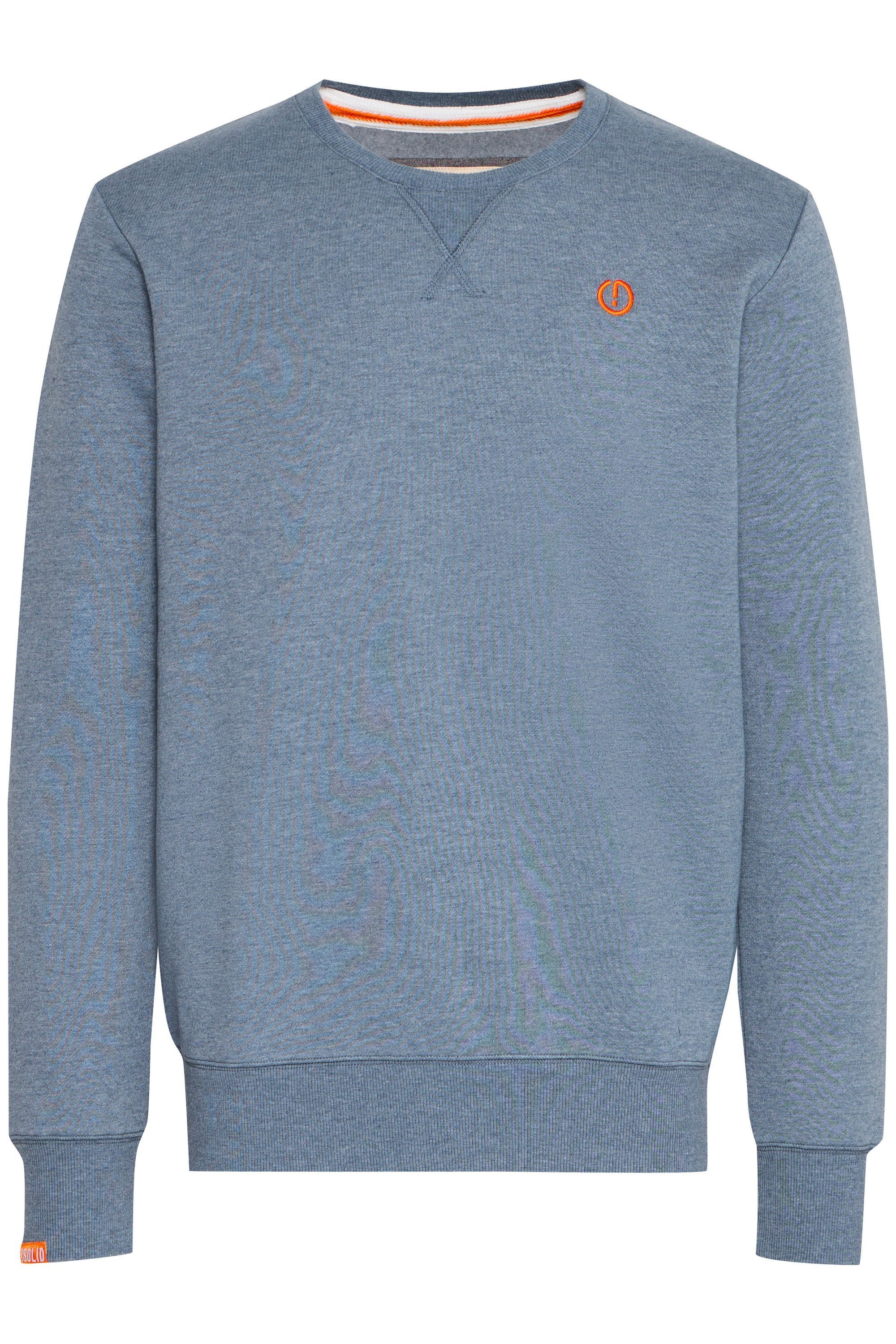 !solid Longpullover SOLID "Sweatshirt SDBenn", Herren, Gr. XL, blau (grau blau), Obermaterial: 50% Baumwolle CO. 50% Polyester PES., Sweatshirts Longpullover