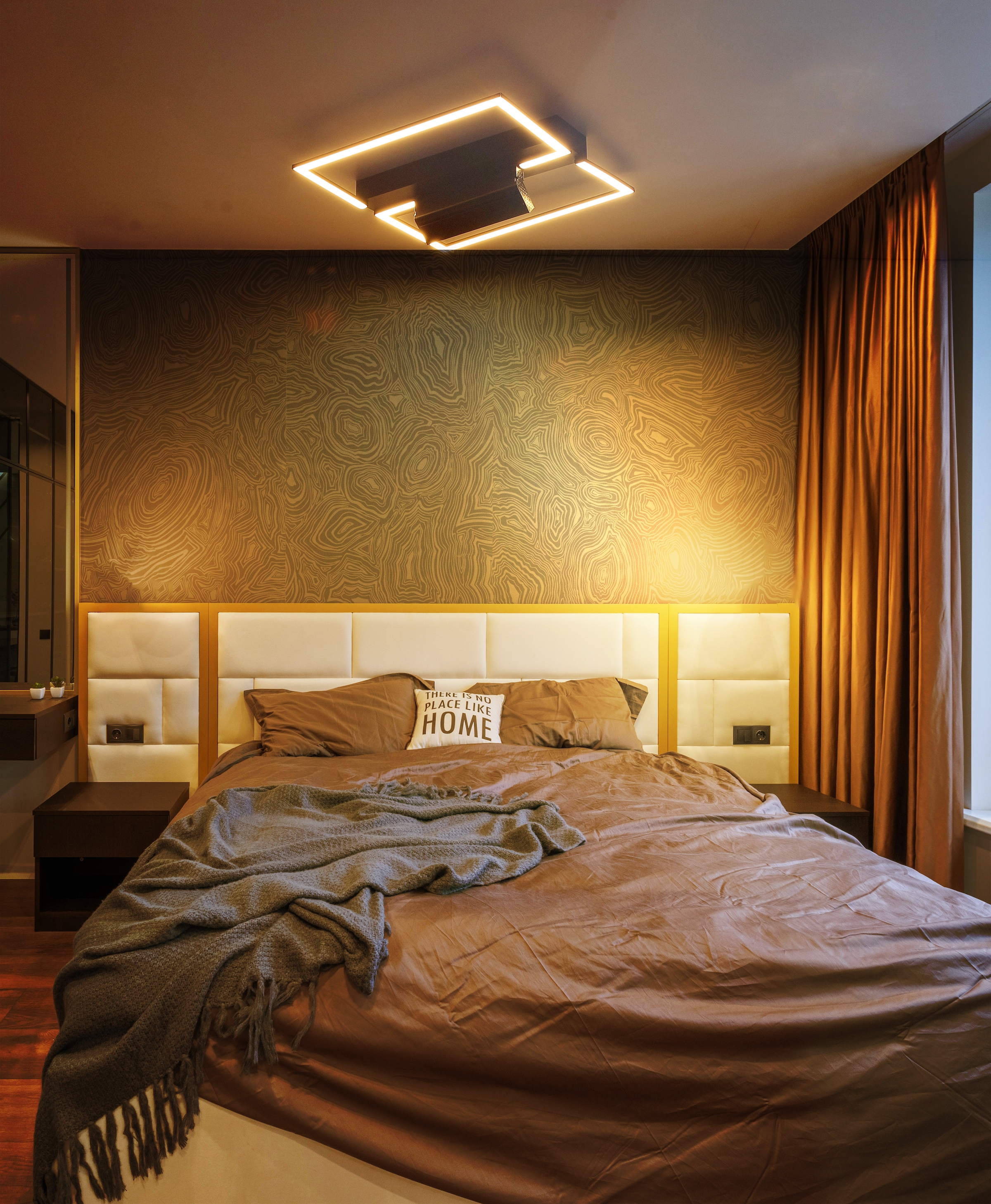 GLOBO LIGHTING LED Deckenleuchte »MAXWELL«, Leuchtmittel LED-Modul | LED fest integriert, Deckenlampe/LxBxH: 420x420x110mm/Wohnzimmer/Schlafzimmer/modern