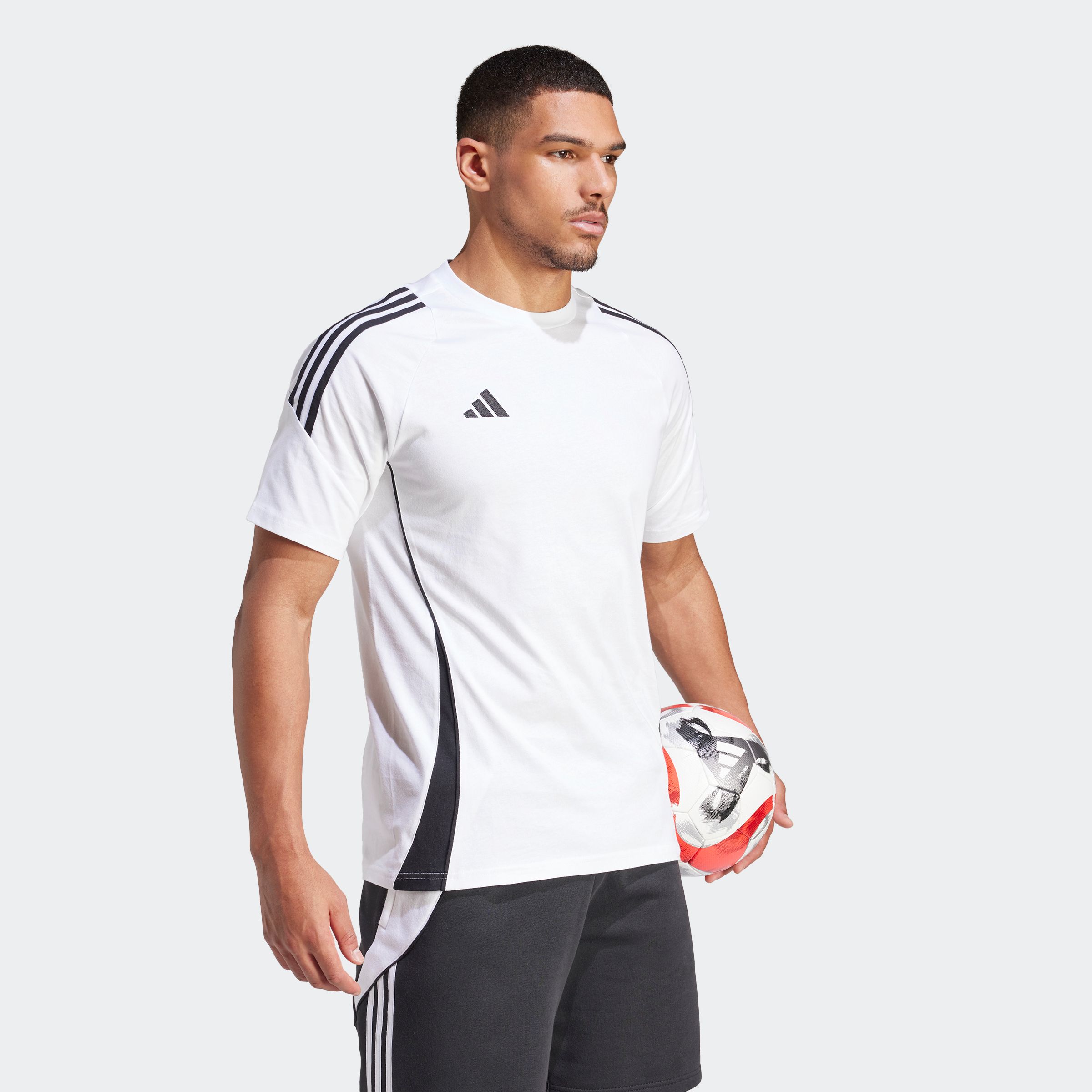 Thumbnail - adidas Performance Trainingsshirt "TIRO 24 SWEAT" für Fußballtraining und Freizeit, Kurzarmdesign, Rundhalsausschnitt