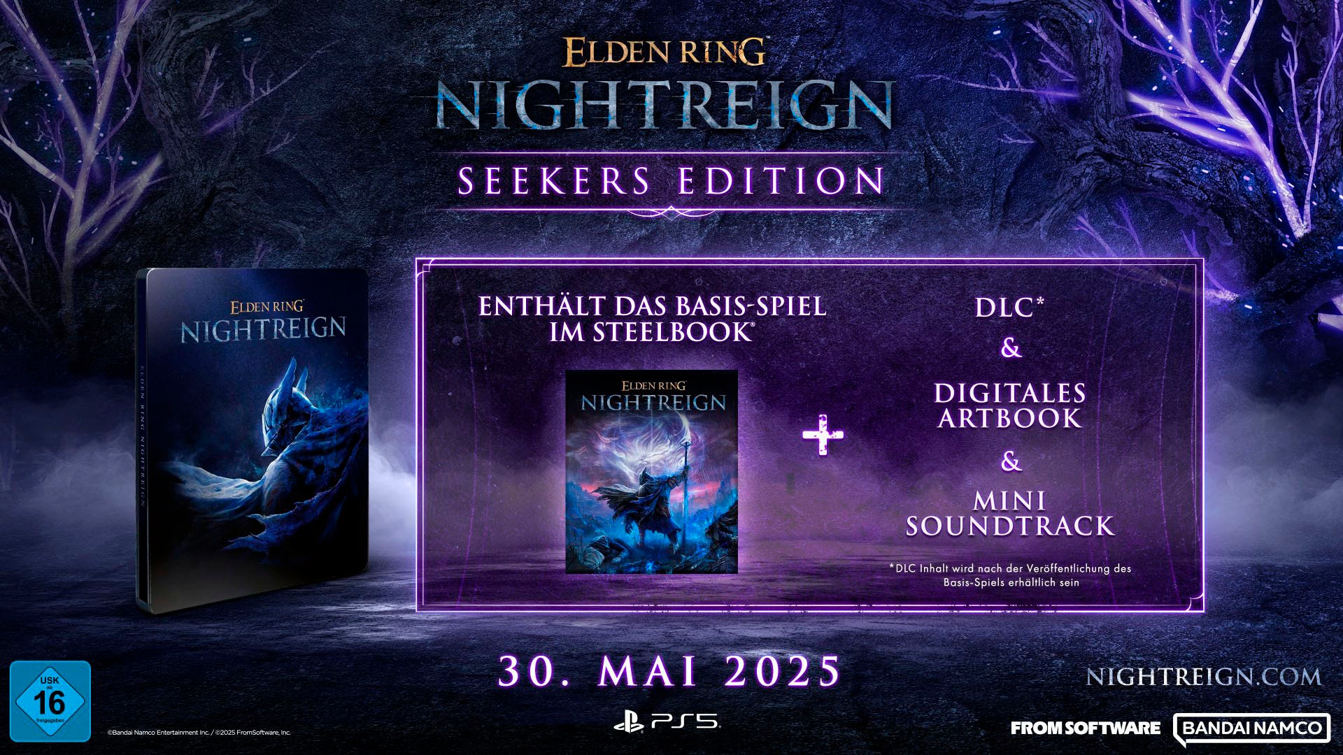 PlayStation 5 Konsolen-Set »PS5 Disk Edition (Slim) + Elden Ring Nightreign Seekers Edition«