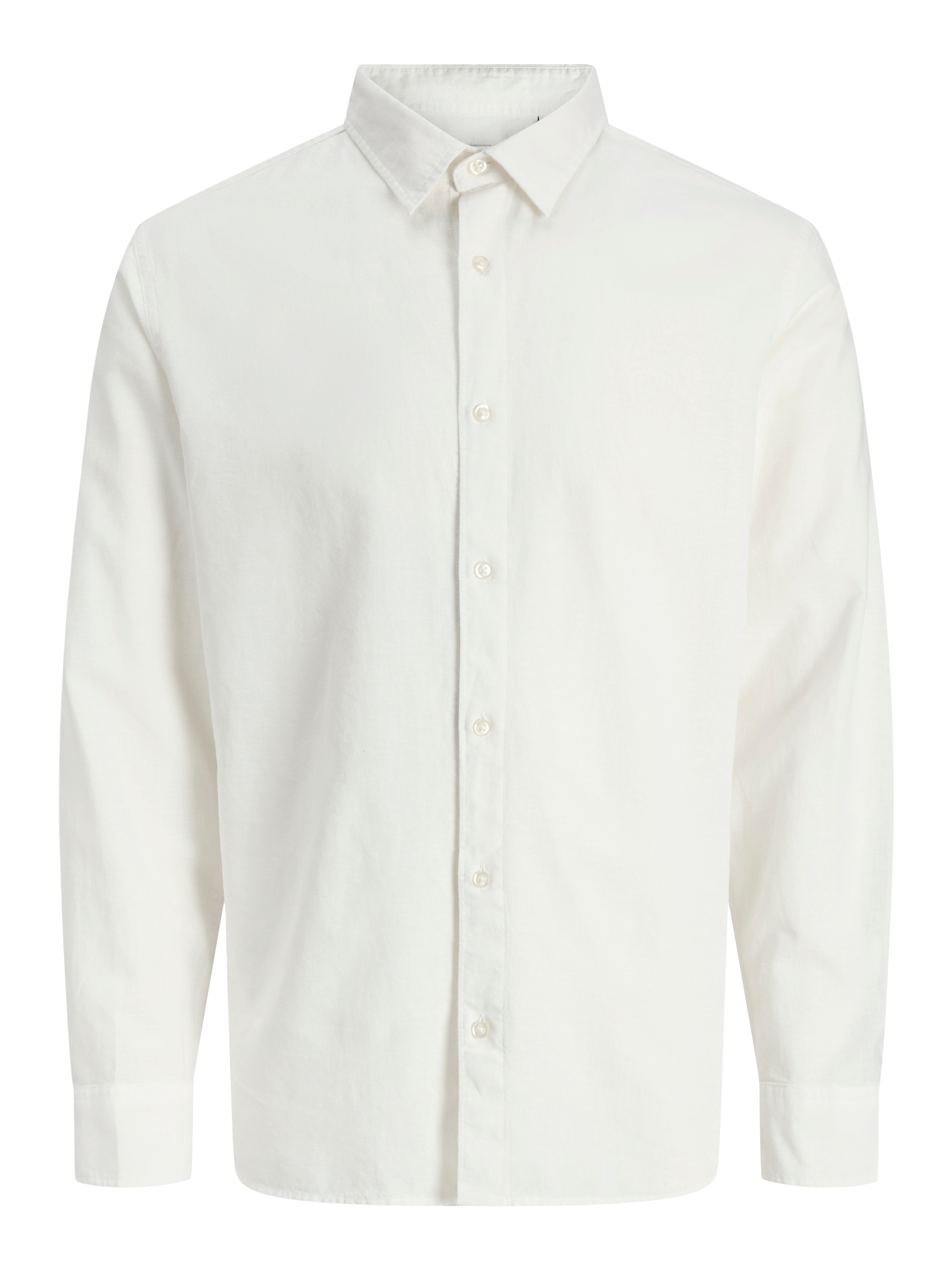 Jack & Jones PlusSize Langarmhemd »JJEBREEZE LINEN BLEND SHIRT L/S SN PLS« mit auffälliger Knopfleiste