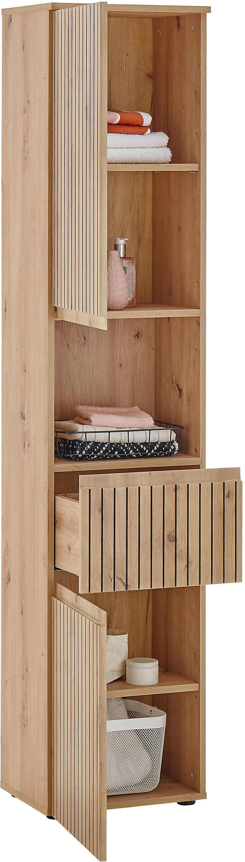 Thumbnail - BASIC by Balculina Hochschrank "Austin", (1 St.), Breite 40 cm, Türanschlag L/R wechselbar, Soft-Close-Funktion