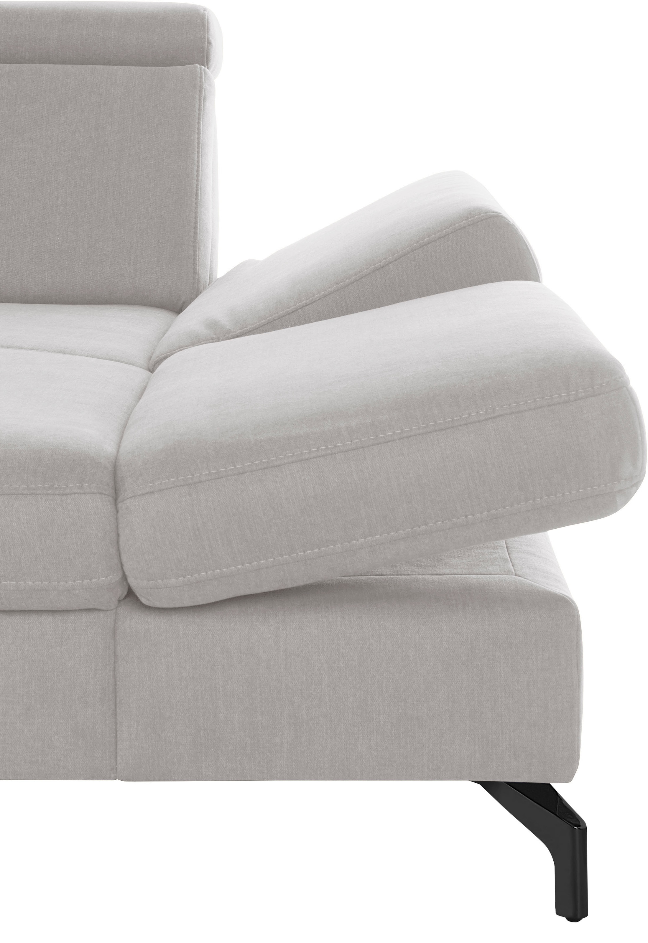 sit&more Wohnlandschaft »Brisbane U-Form«, Fußhöhe 12 cm, inklusive Sitztiefen-, Armteil- und Kopfteilverstellung