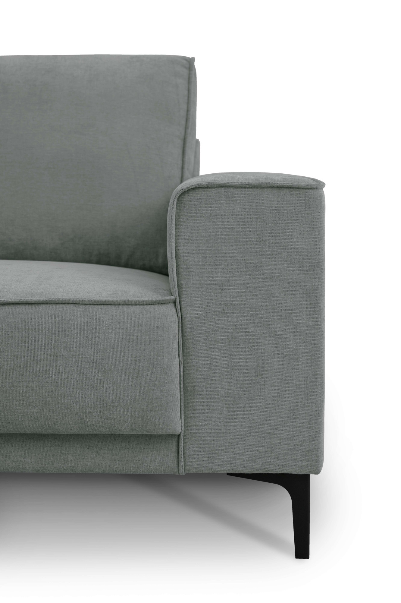 Places of Style Ecksofa »Polsterecke Oland, Struktur, Flachgewebe, Luxus-Microfaser, Boucle«, L-Form, 280 cm, Wellenunterfederung, Skandi-Design, Metallfüße