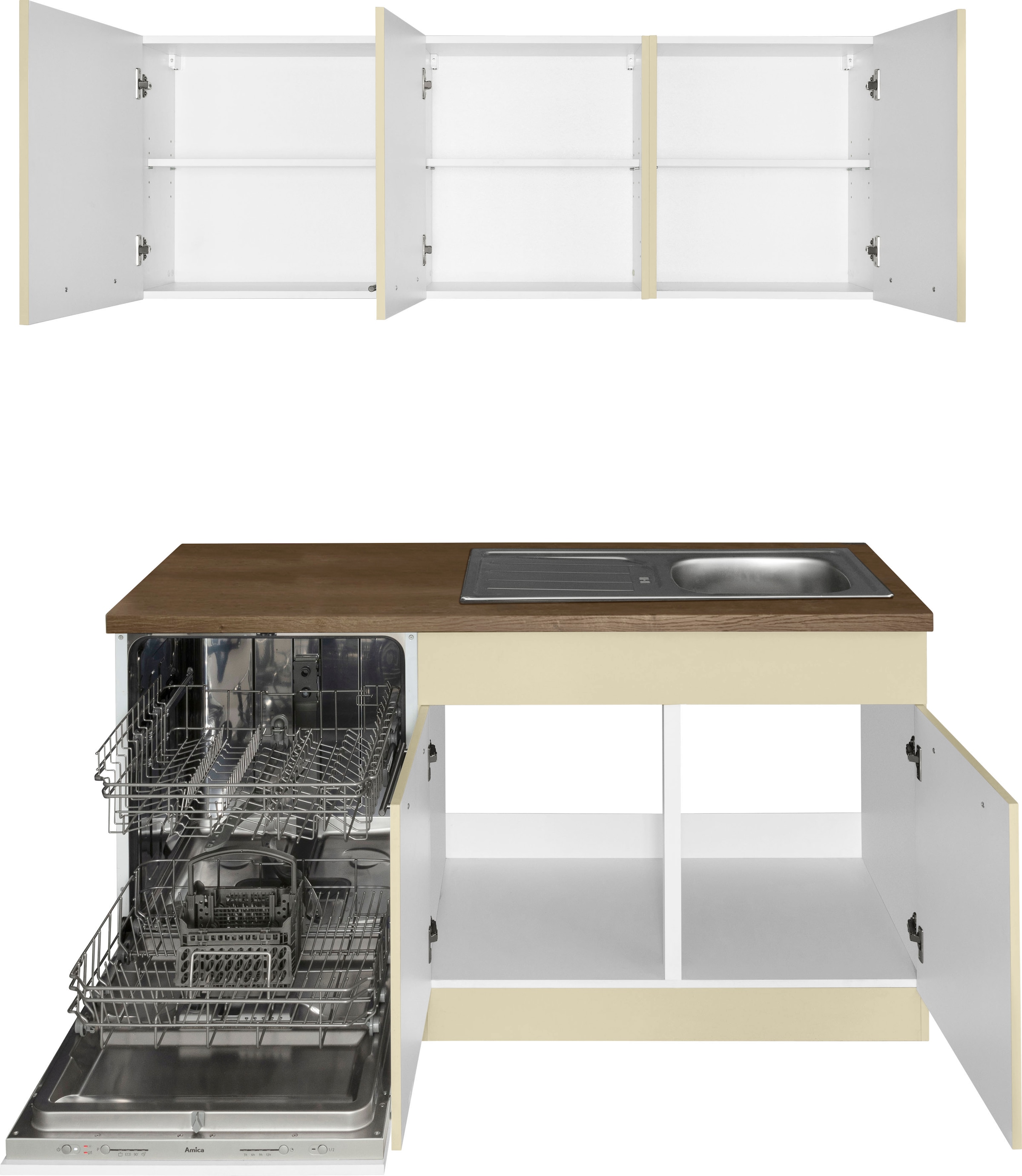 wiho Küchen Winkelküche »Unna«, ohne E-Geräte, Stellbreite 260 x 220 cm