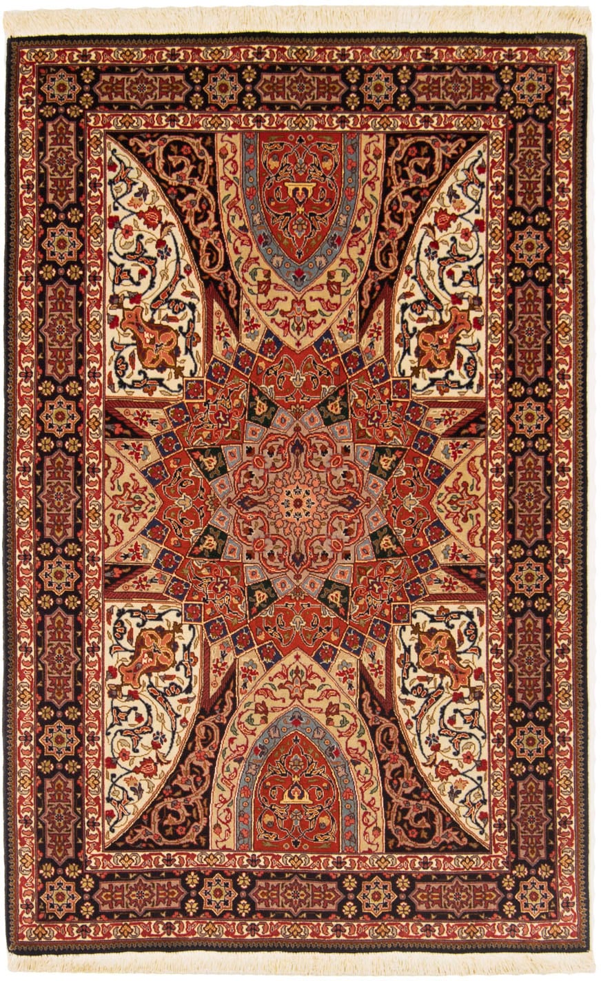 morgenland Teppich »Täbriz 50 Raj Teppich handgeknüpft mehrfarbig«, rechteckig, handgeknüpft