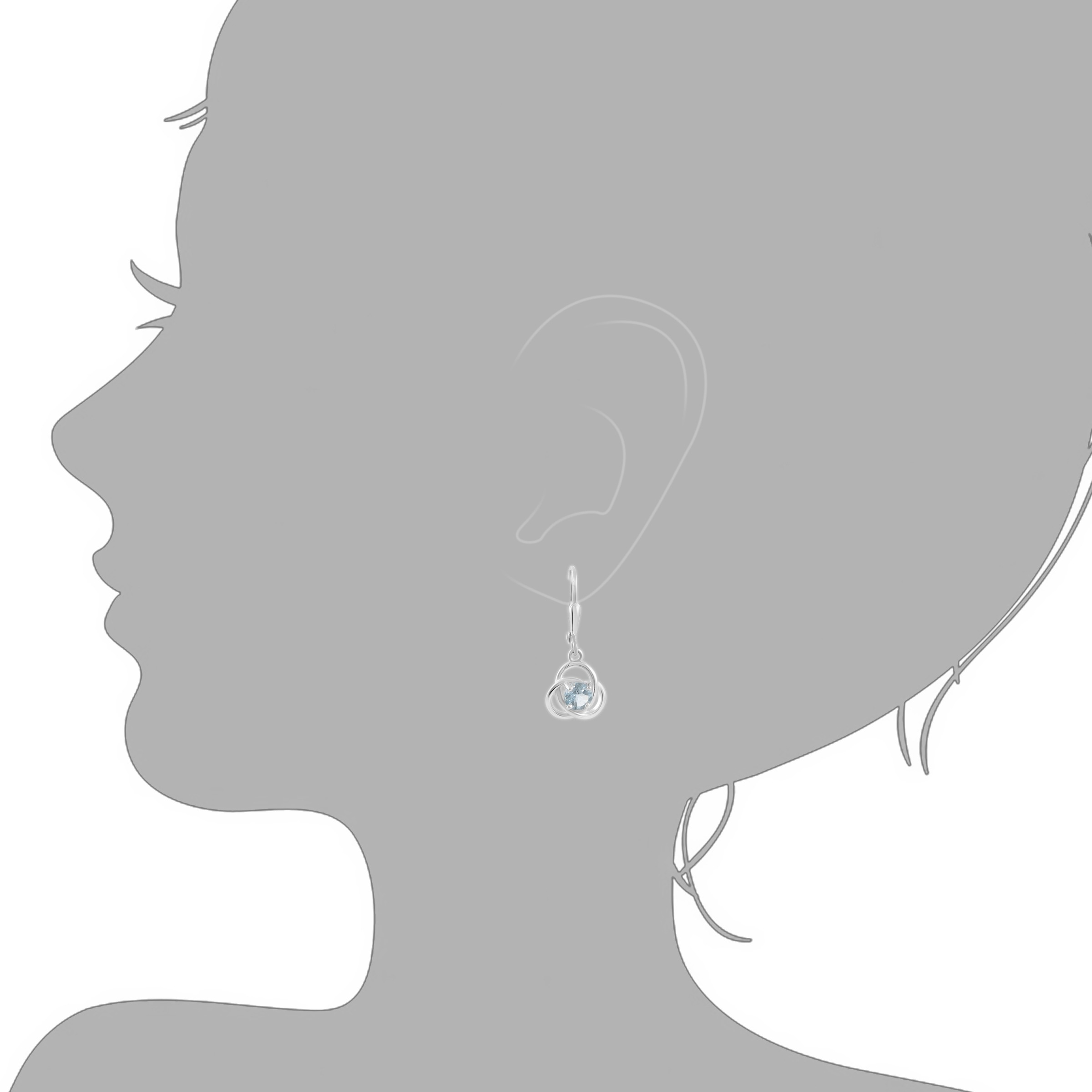 Vivance Sterling Silver Earrings White Blue One Size 2