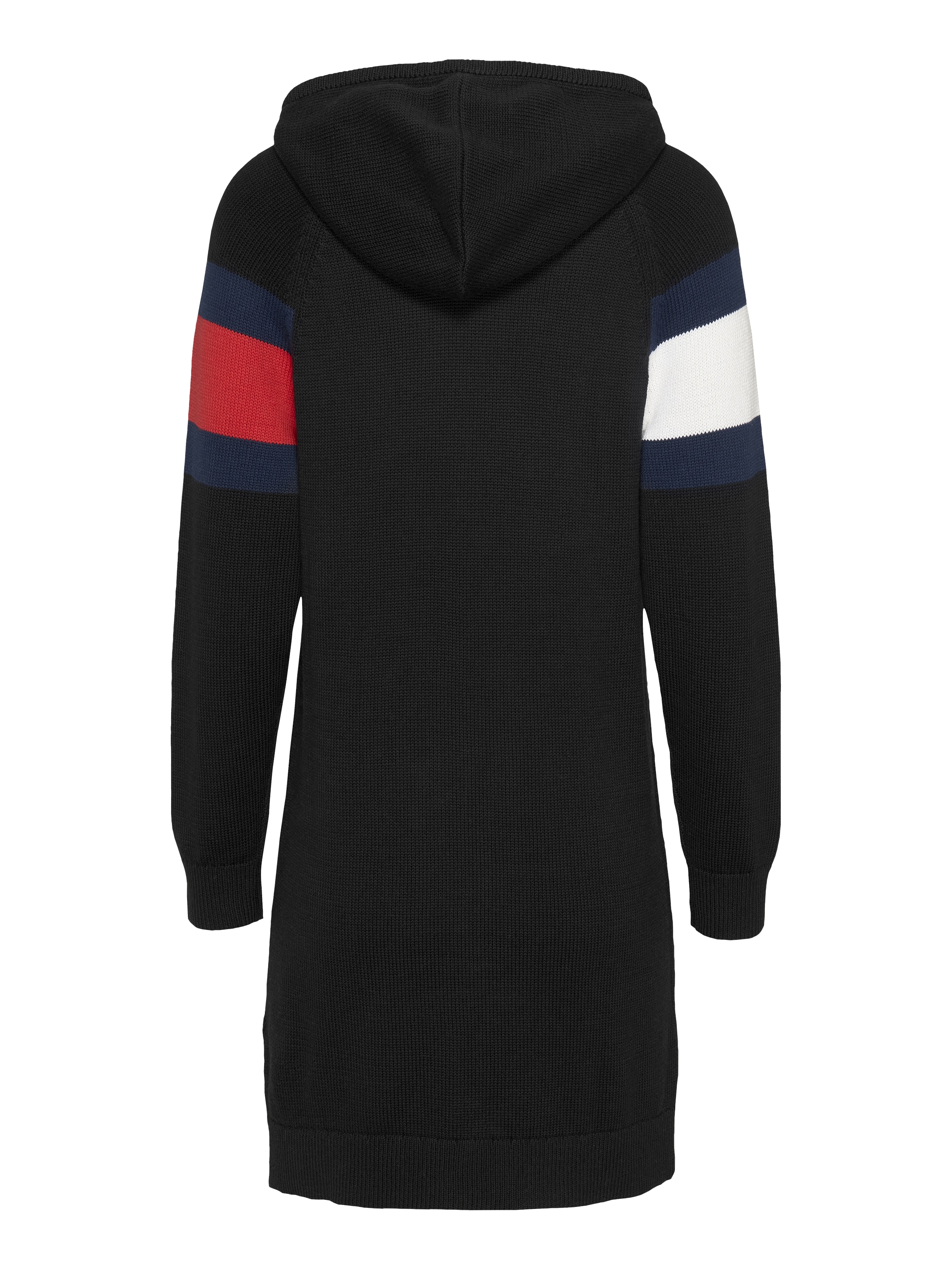 Tommy Jeans Curve Sweatkleid »TJW FLAG HOOD SWEATER DRESS EXT«, in Großen Größen, Kapuze, Logo-Flag