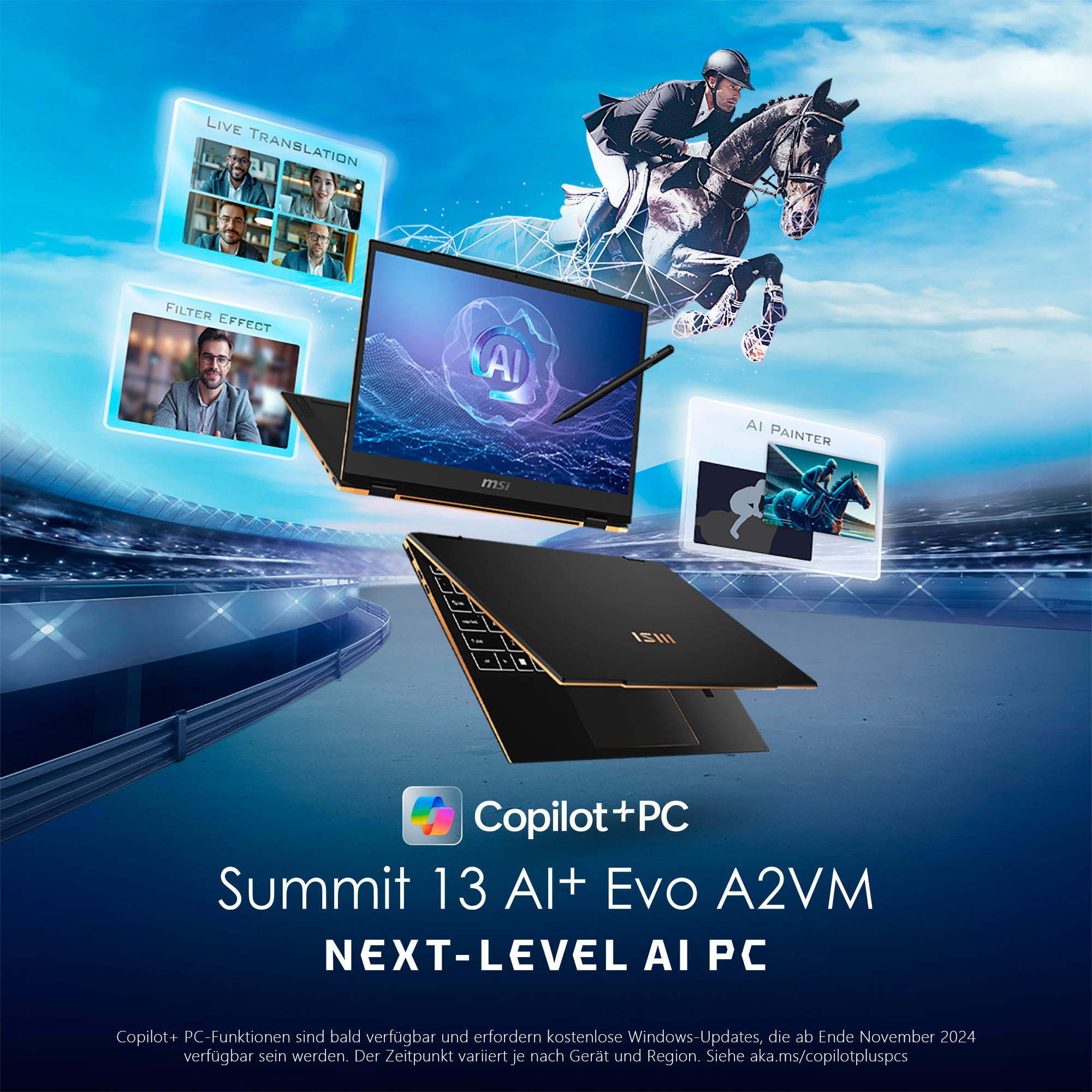 MSI Convertible Notebook »Summit 13 AI+ Evo A2VMTG-007«, 33,8 cm, / 13,3 Zoll, Intel, Ultra 7, ARC, 1000 GB SSD