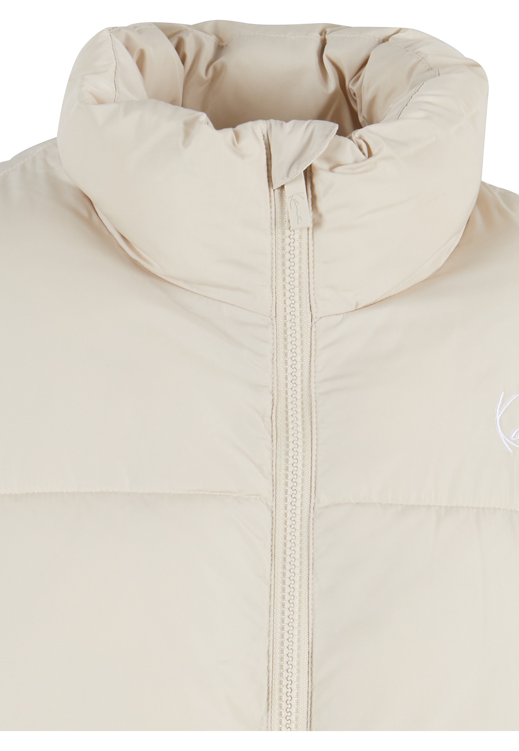 Winterjacke KARL KANI "Karl Kani Herren KM233-052-4 KK Chest Signature Puffer Jacket", Herren, Gr. M, sanftes weiß, 100% Polyester, unifarben, normal, hoch geschlossener Ausschnitt, Jacken Winterjacke 2