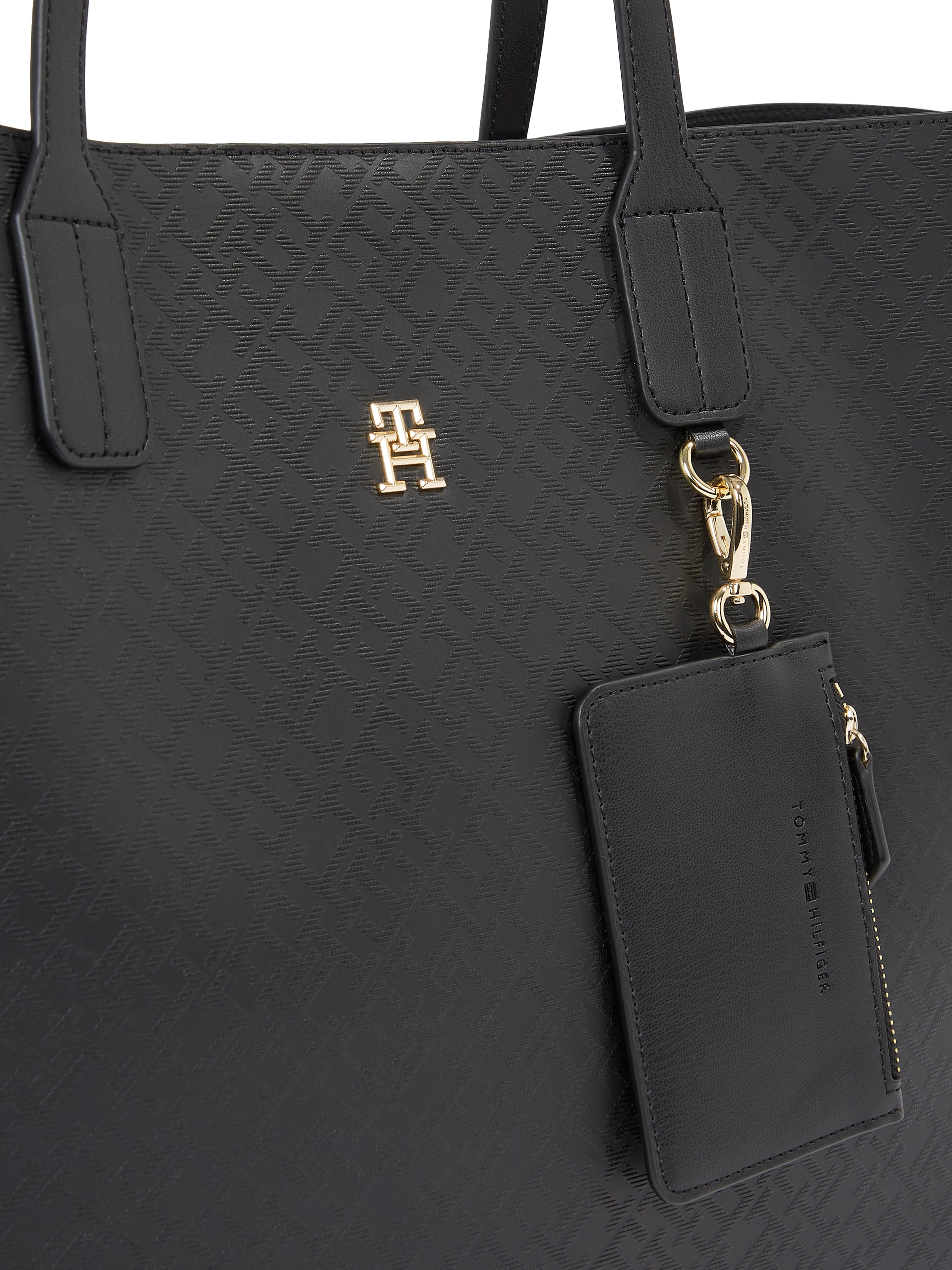 Tommy Hilfiger Tragetasche »TH DISTINCT TOTE MONO«, Damen Henkeltasche, Umhängetasche, Shopper mit TH-Logo-Emblem