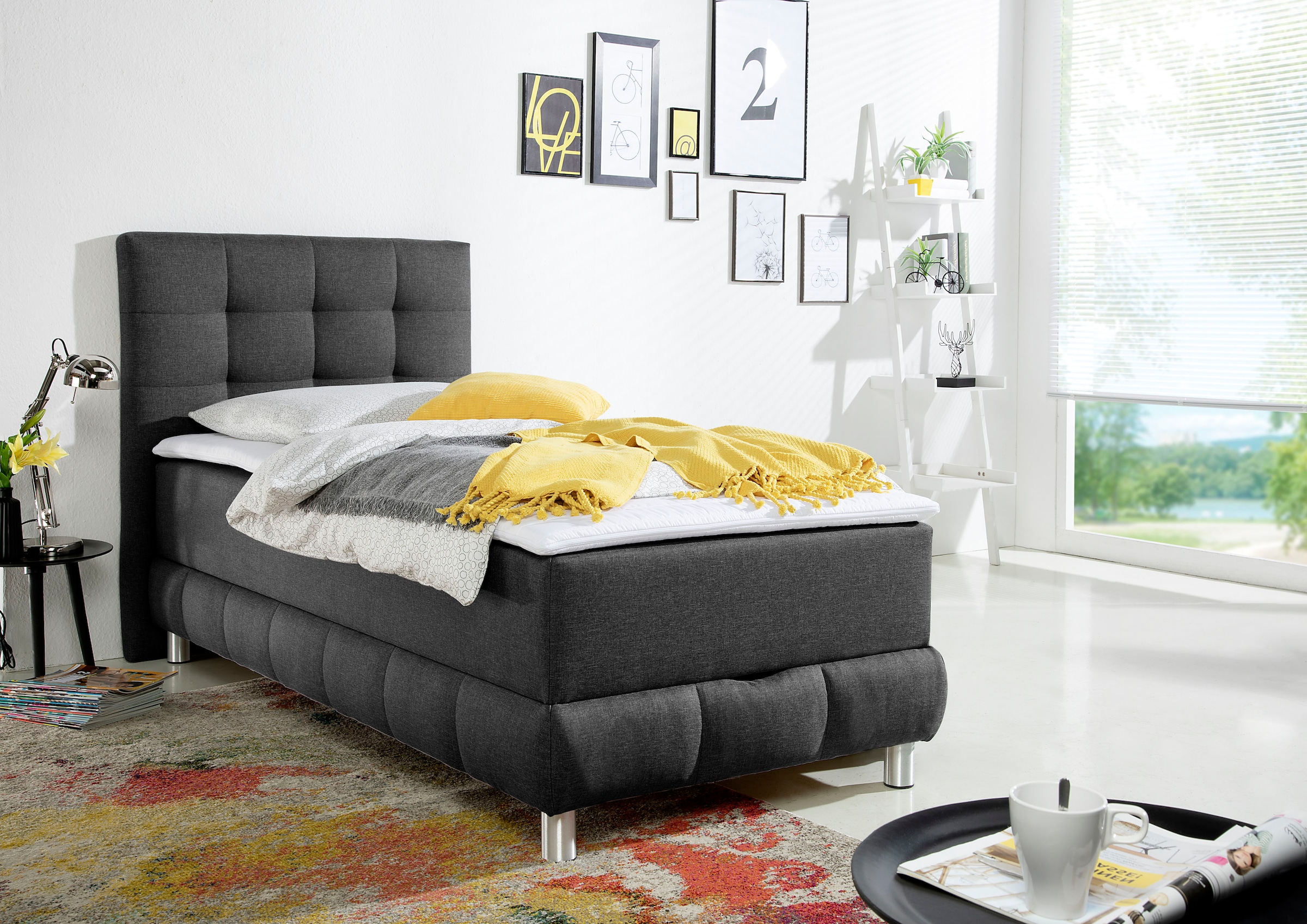 Home affaire Boxbett "Vaasa" inkl. Bettkasten & Topper, XXL-Ausführung, Überlänge 220 cm