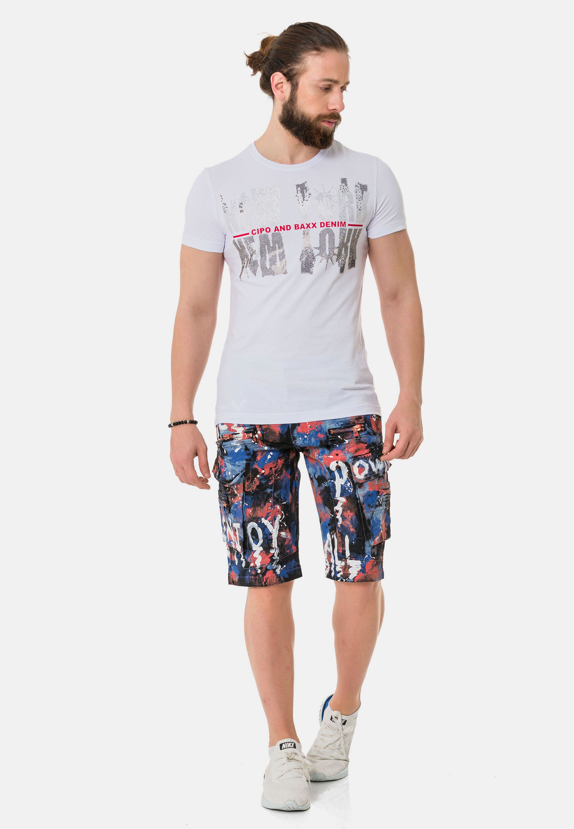 Cipo & Baxx T-Shirt »T-Shirt« mit New York-Motiv